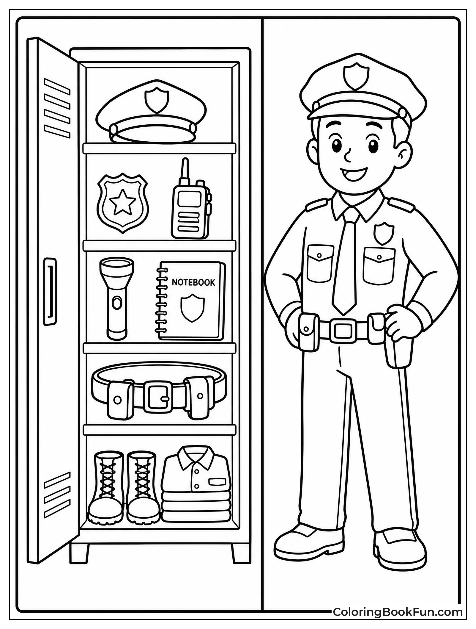 Officer Gets Ready for Duty