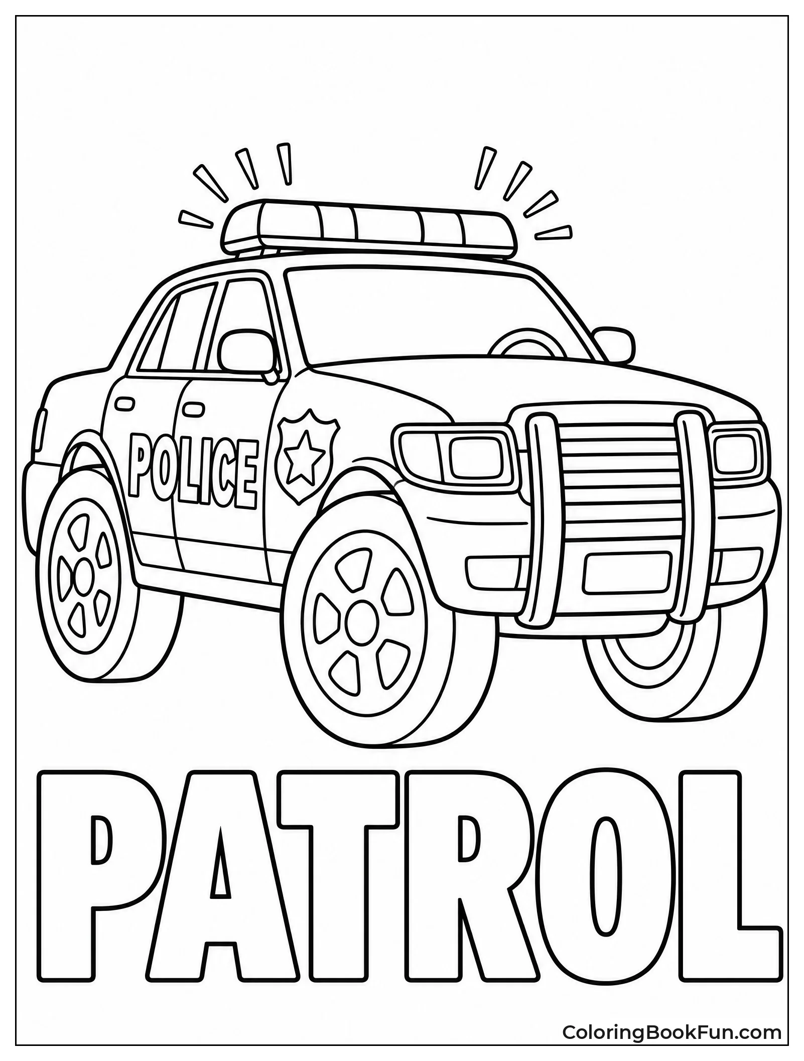 Classic Police Car Fills Page
