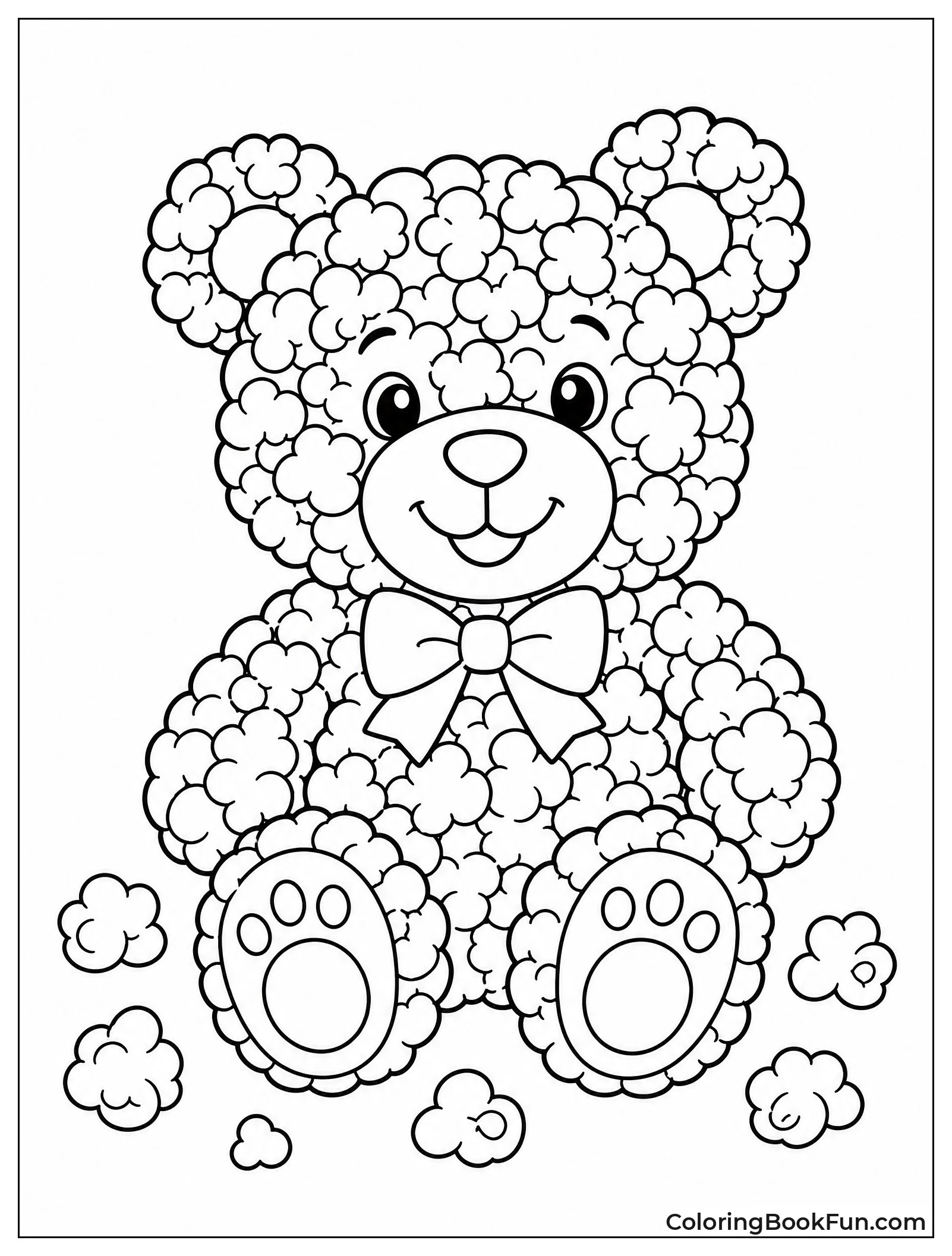 Popcorn Bear with Fluffy Fur