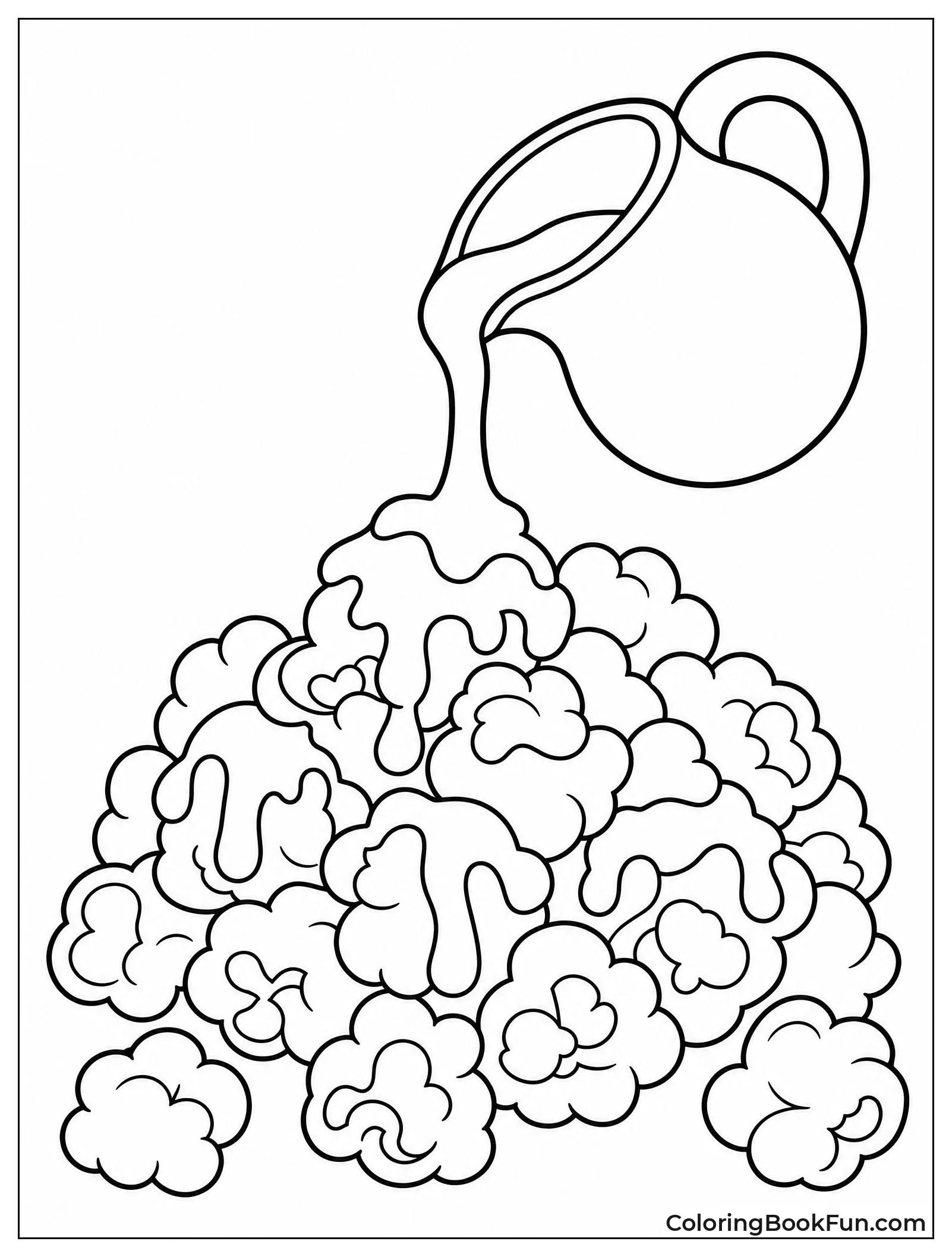 Caramel Drizzling over Popcorn Clusters