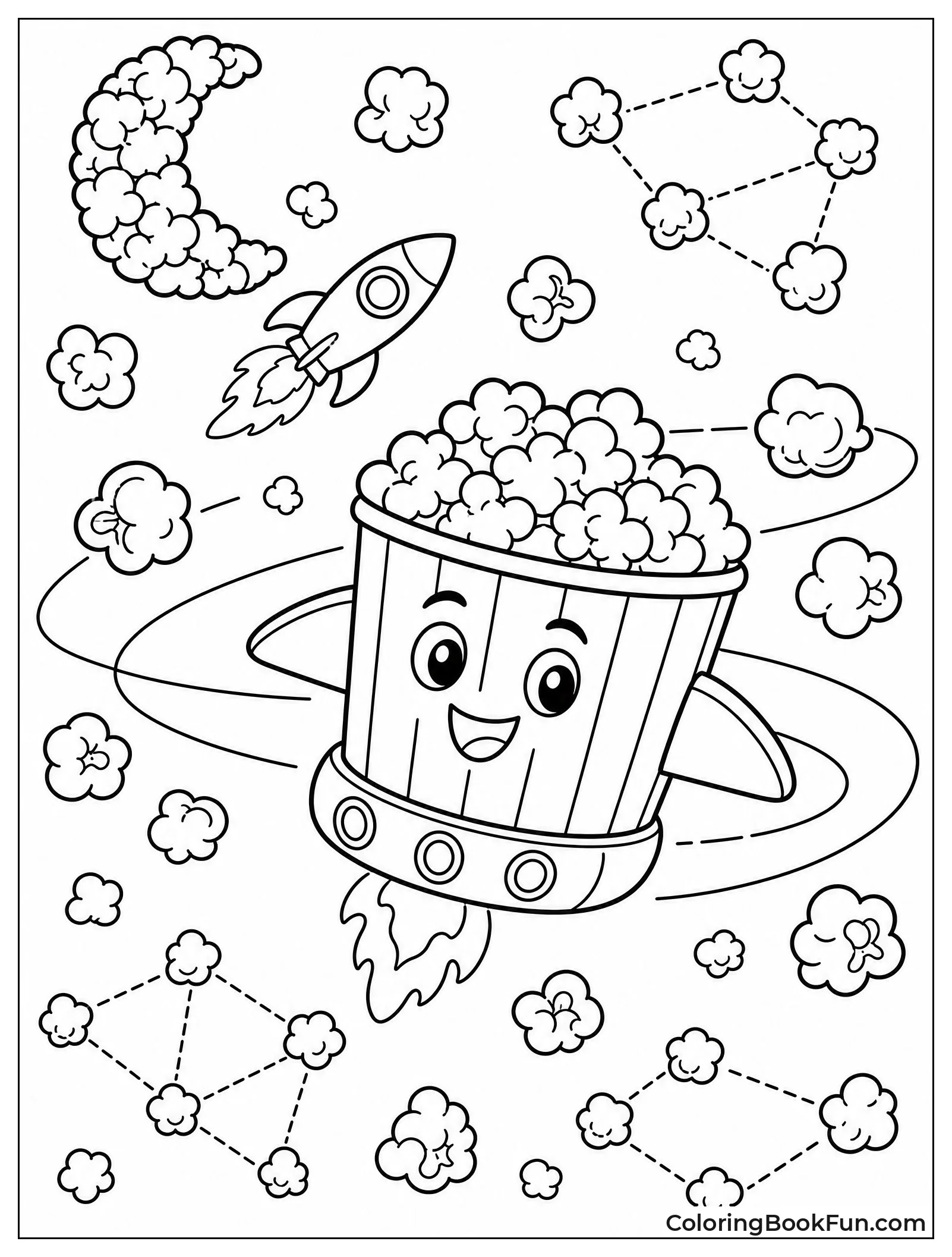 Popcorn Stars Floating in Space