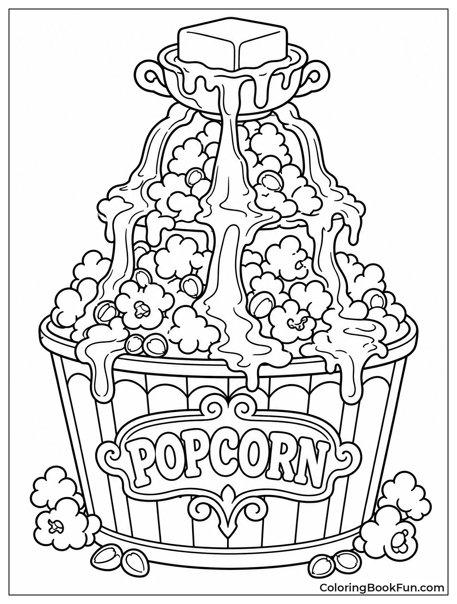 Butter Fountain over Popcorn