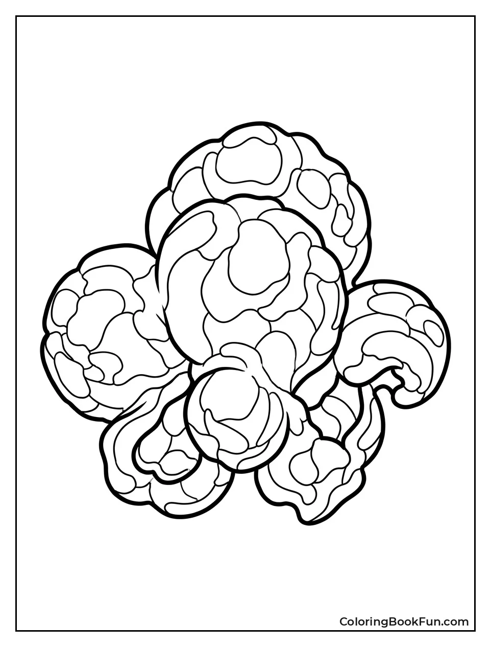 Detailed Single Popcorn Kernel
