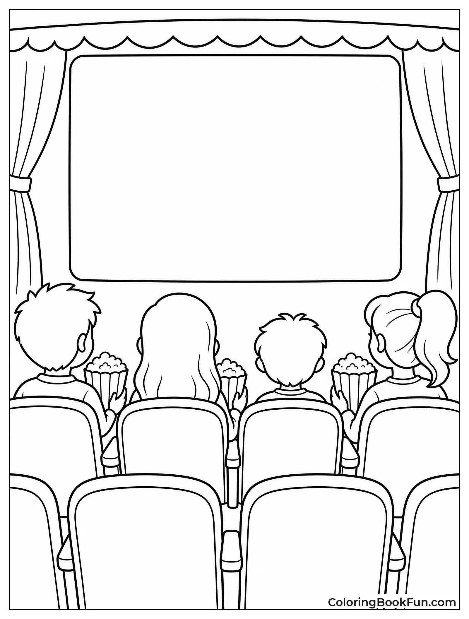 People Holding Popcorn in Theater