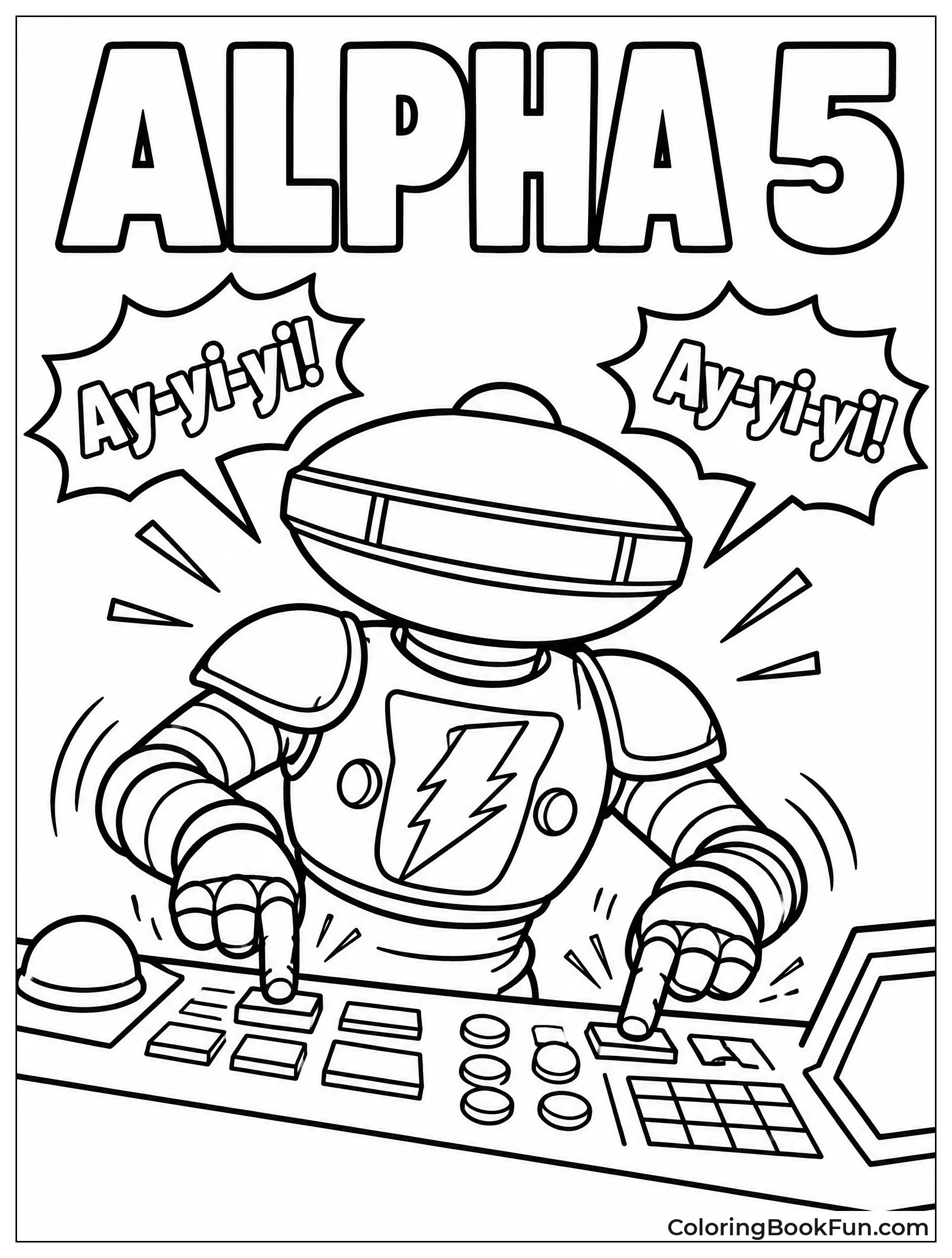 Alpha 5 Presses Console Buttons
