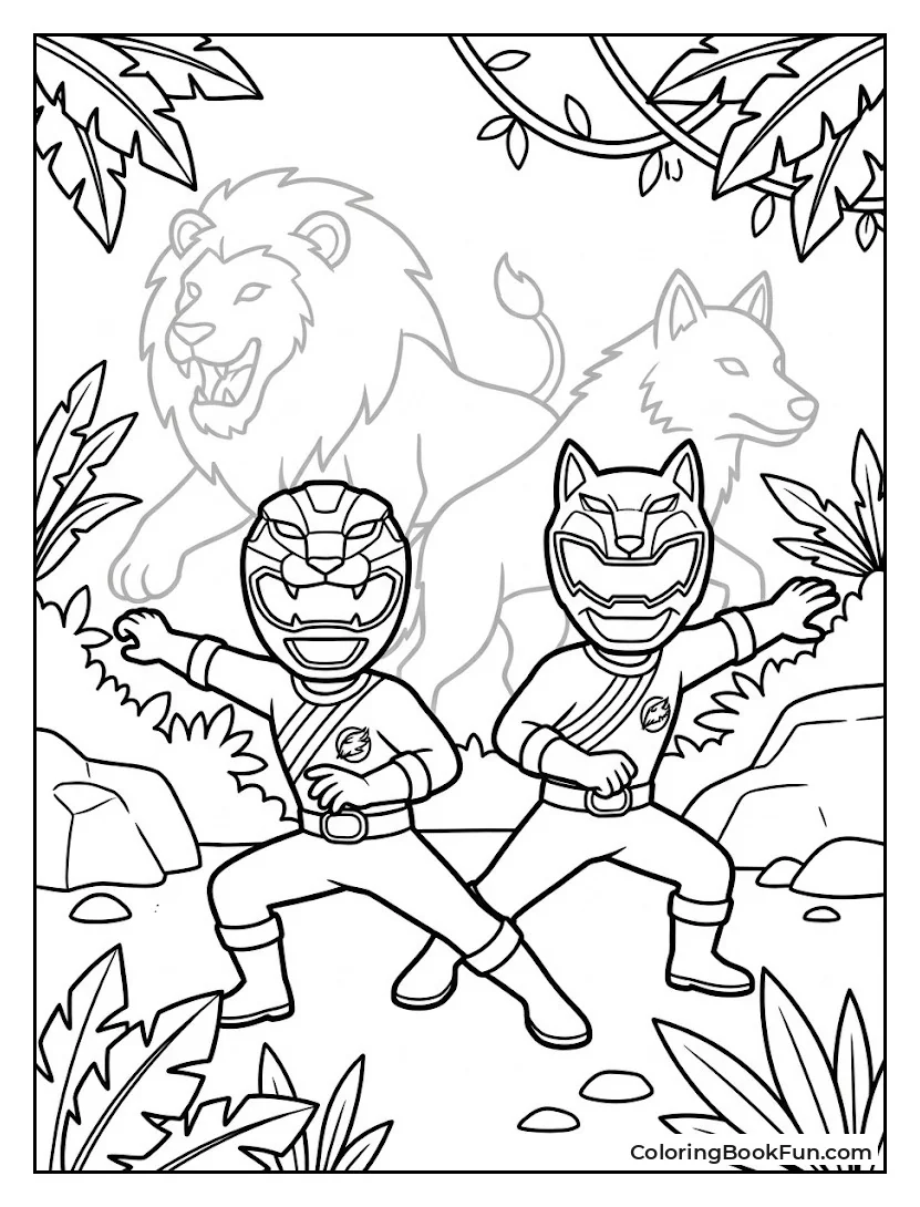 Jungle Fury Rangers Train with Spirits
