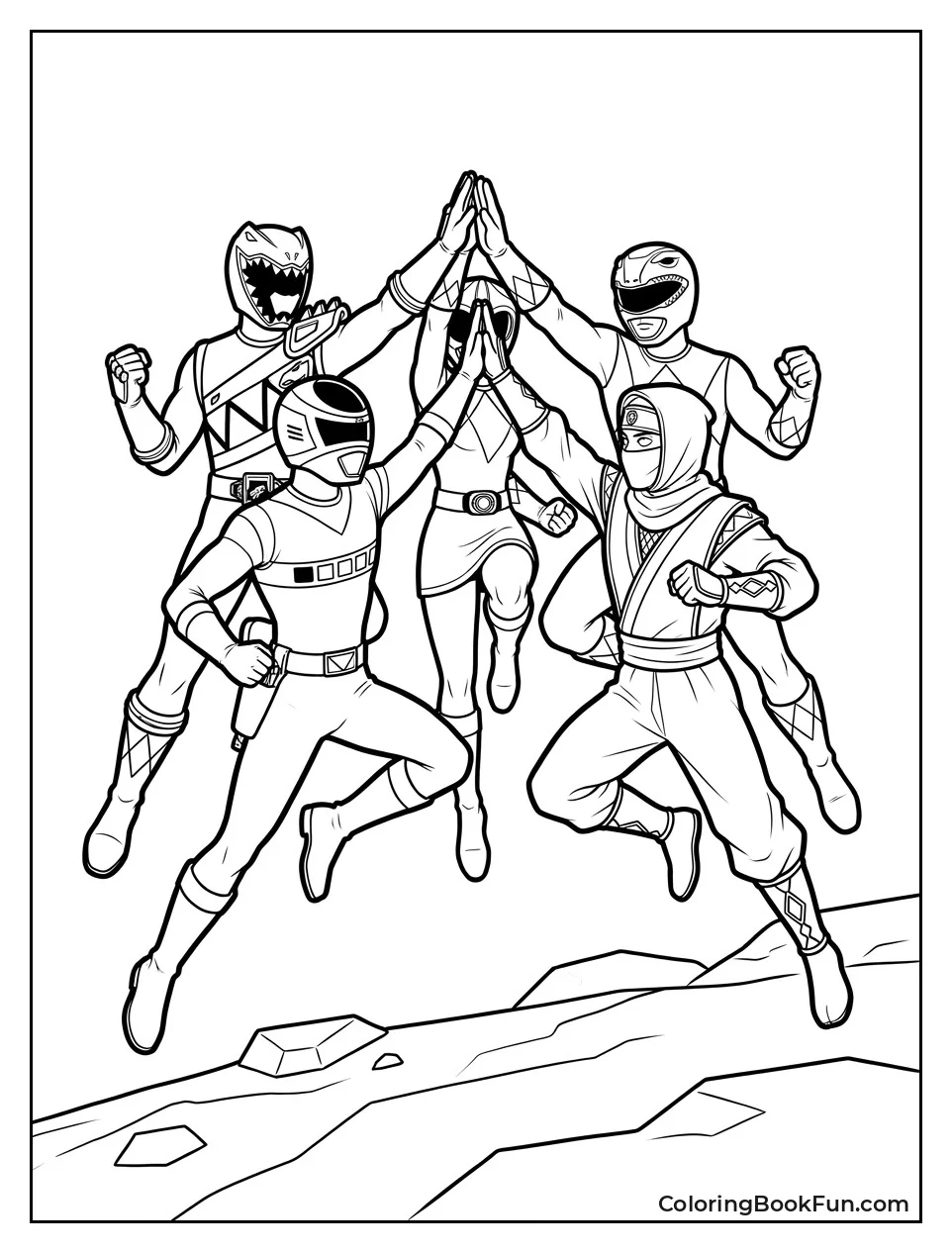 Rangers Jump for High Five