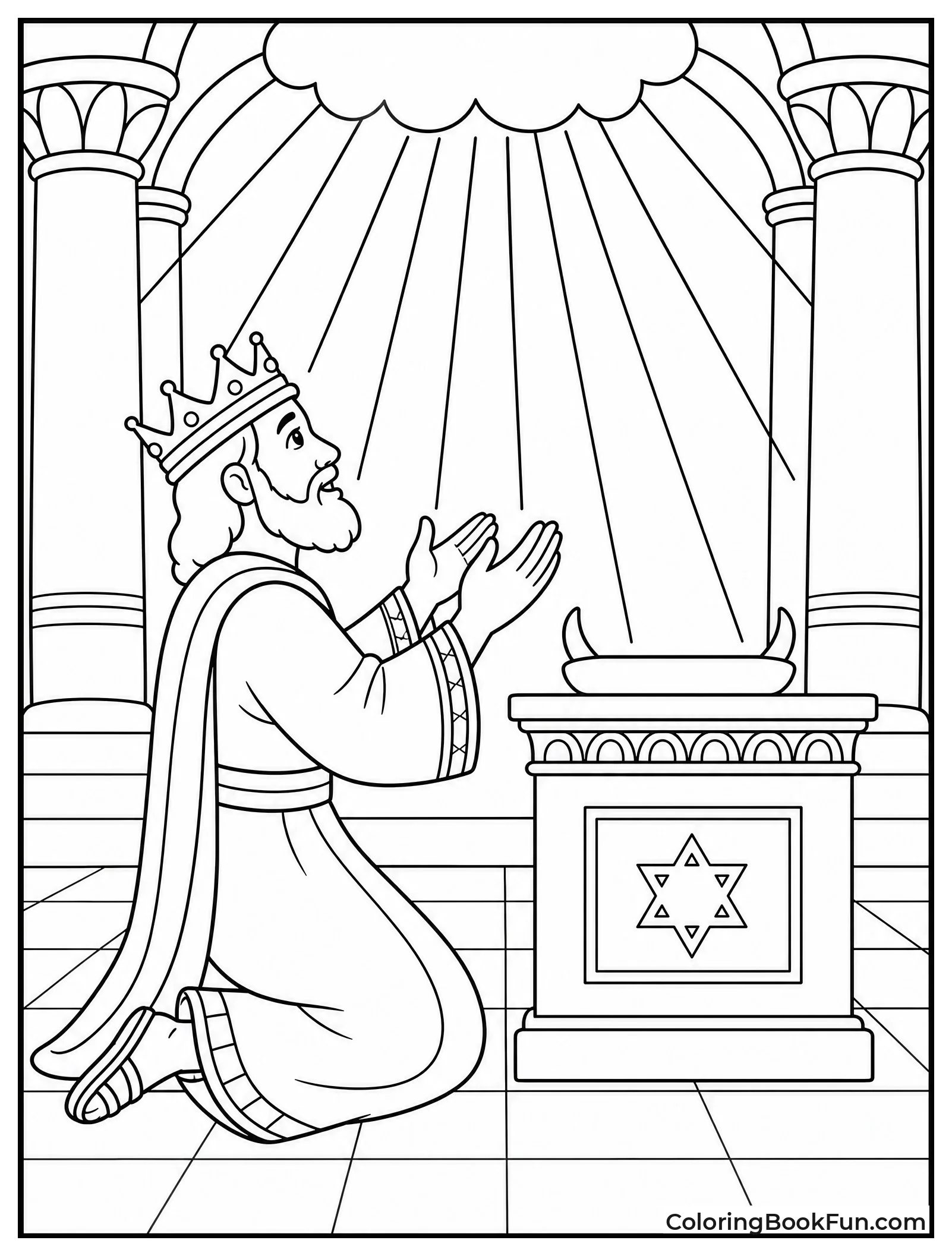 Solomon Asking for Wisdom in Temple