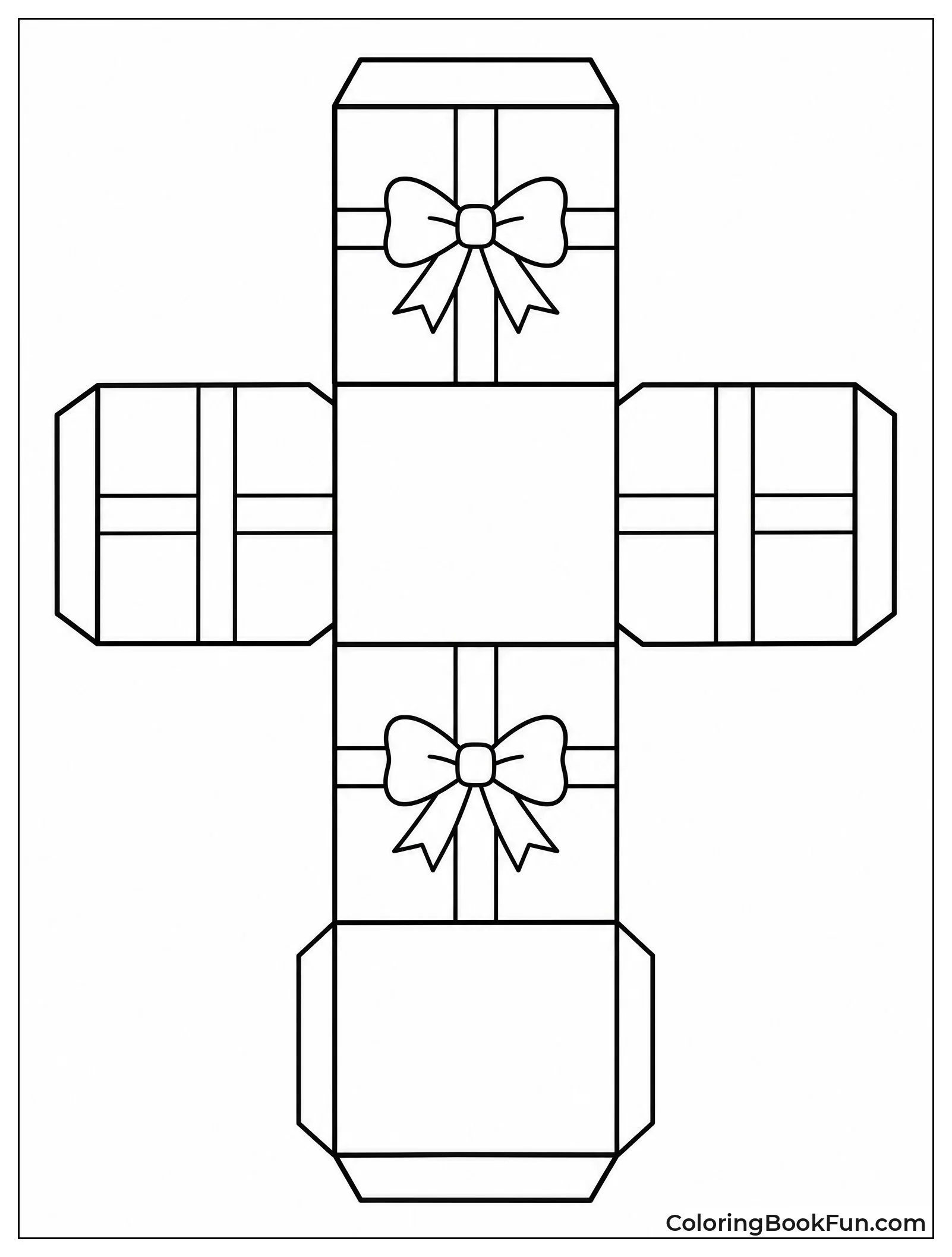 Paper Template for a Gift Box