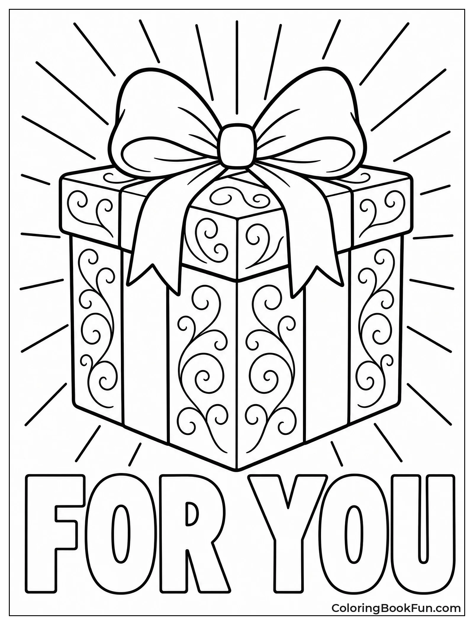 Glowing Golden Gift Box
