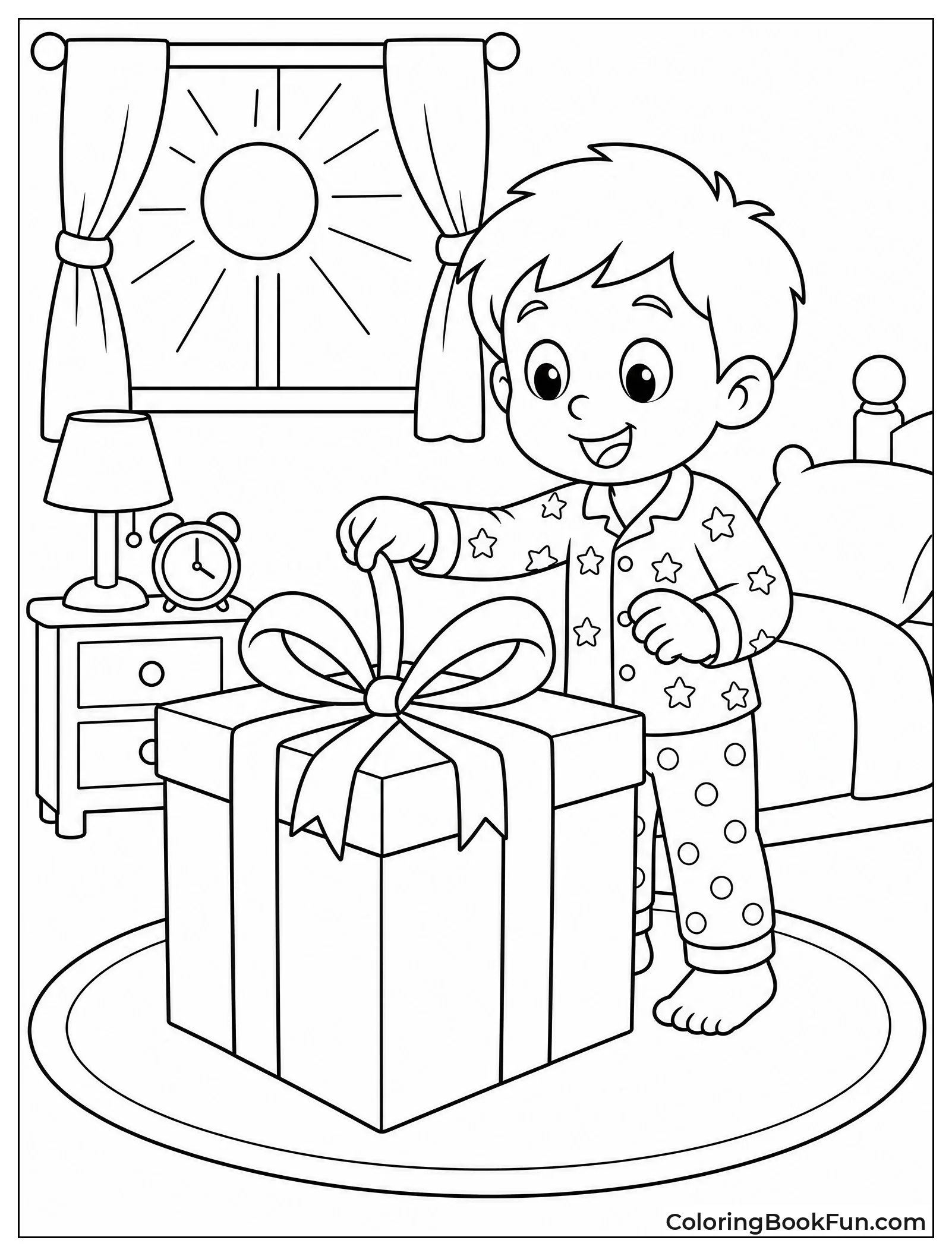 Child Seeing a Morning Gift