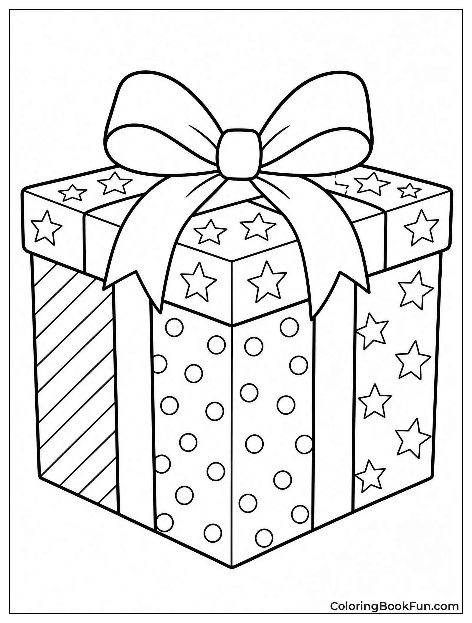 Gift Box with Colorful Patterns
