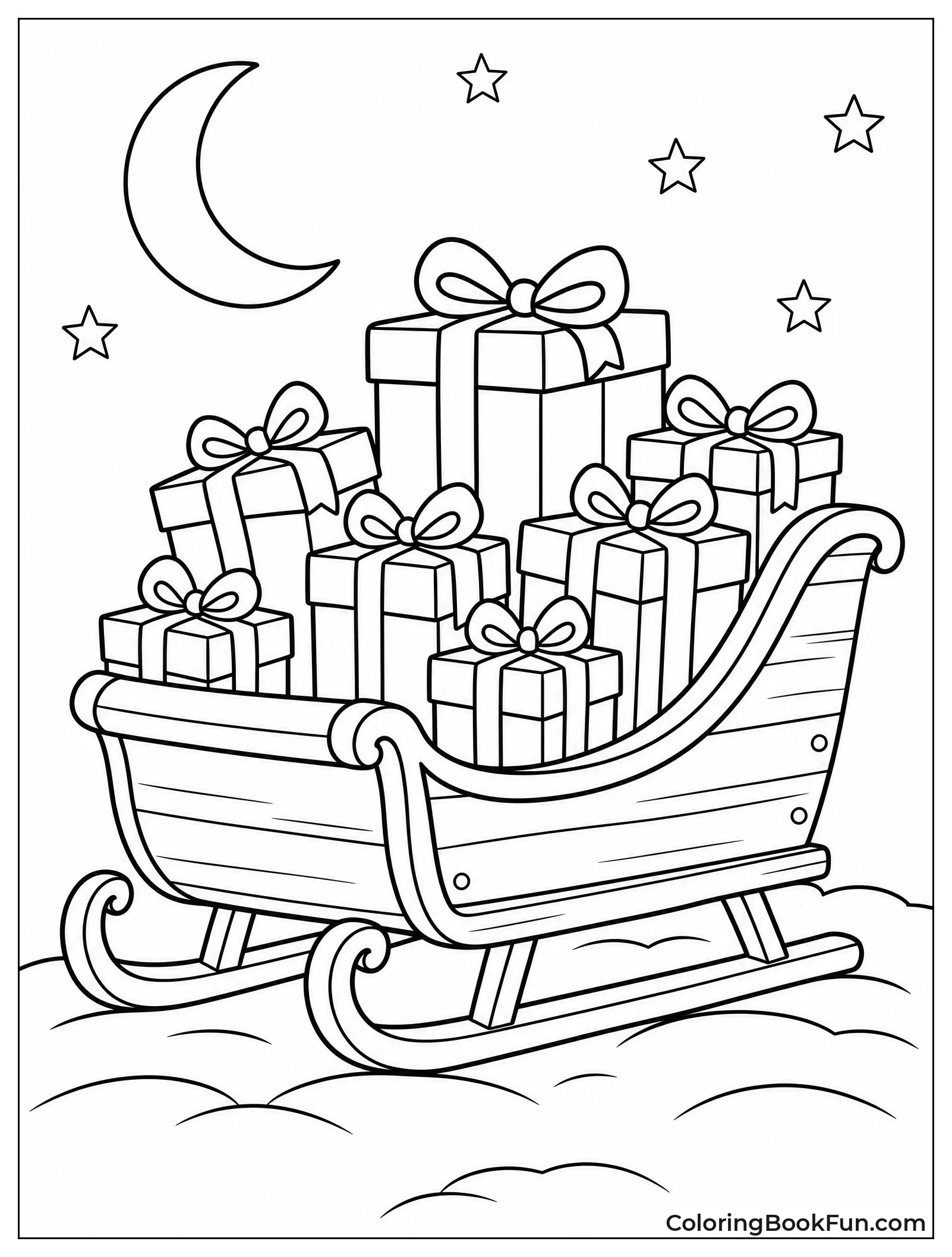 Sleigh Full of Wrapped Presents