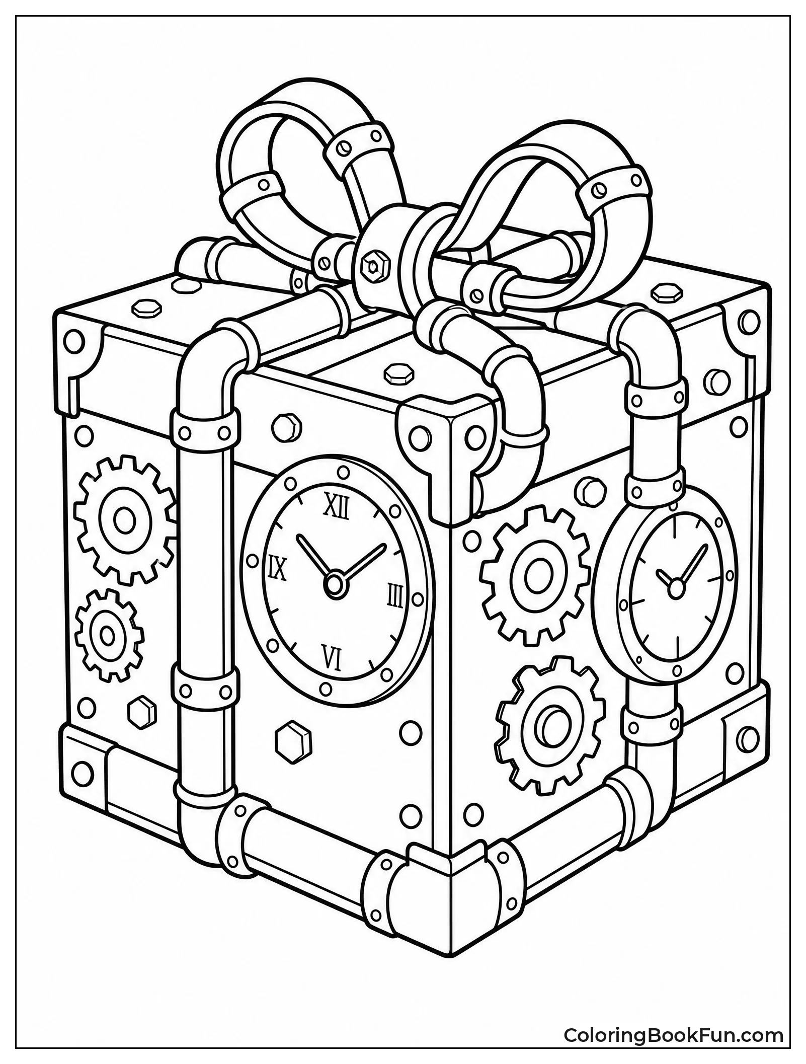 Steampunk Gift Box with Gears