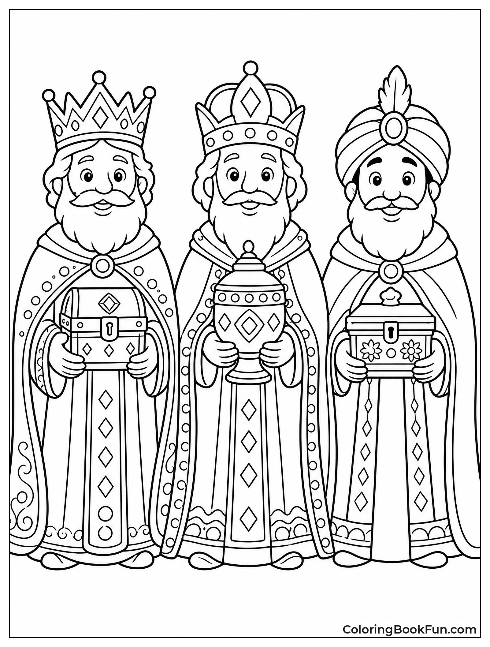 Wise Men Carrying Treasure Boxes
