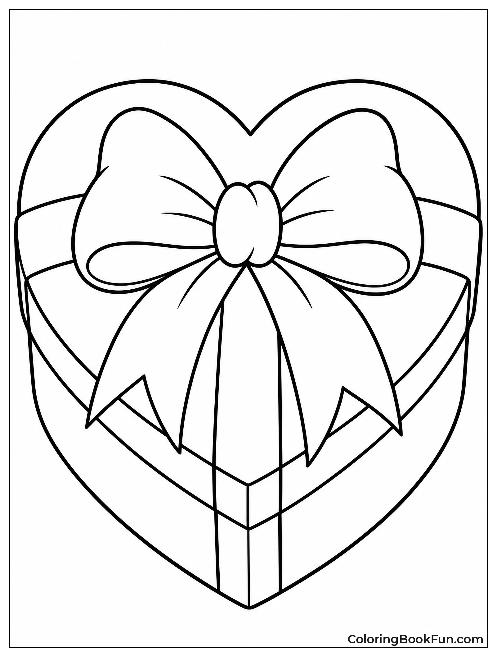 Heart Box with Fluffy White Bow