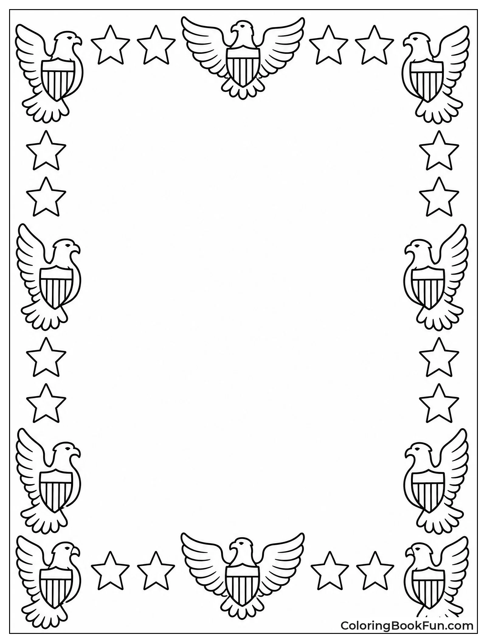 Frame of Stars and Eagles
