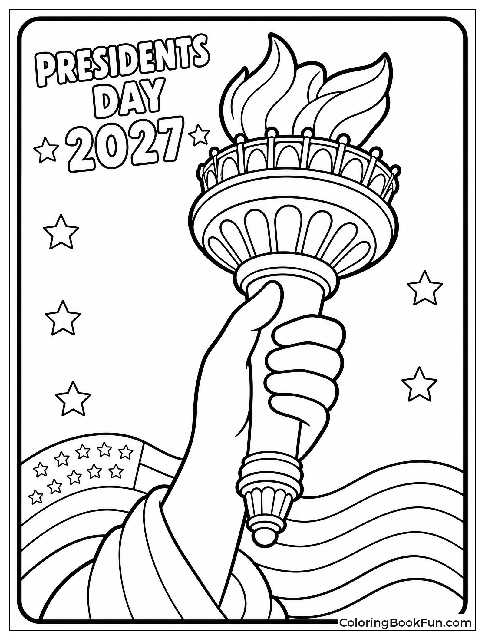 Statue Holding Torch in Hand