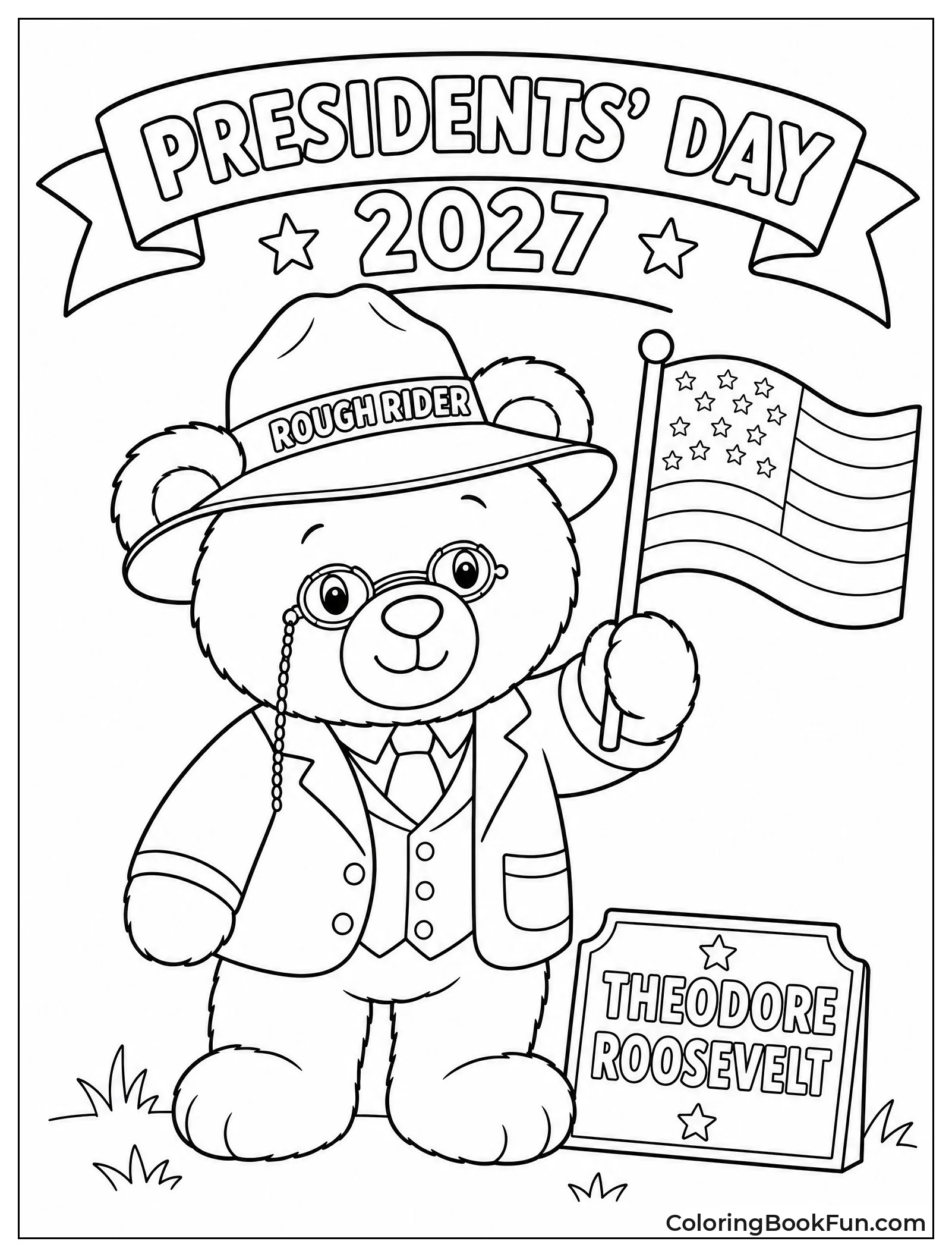 Teddy Bear Wearing Rough Rider Hat