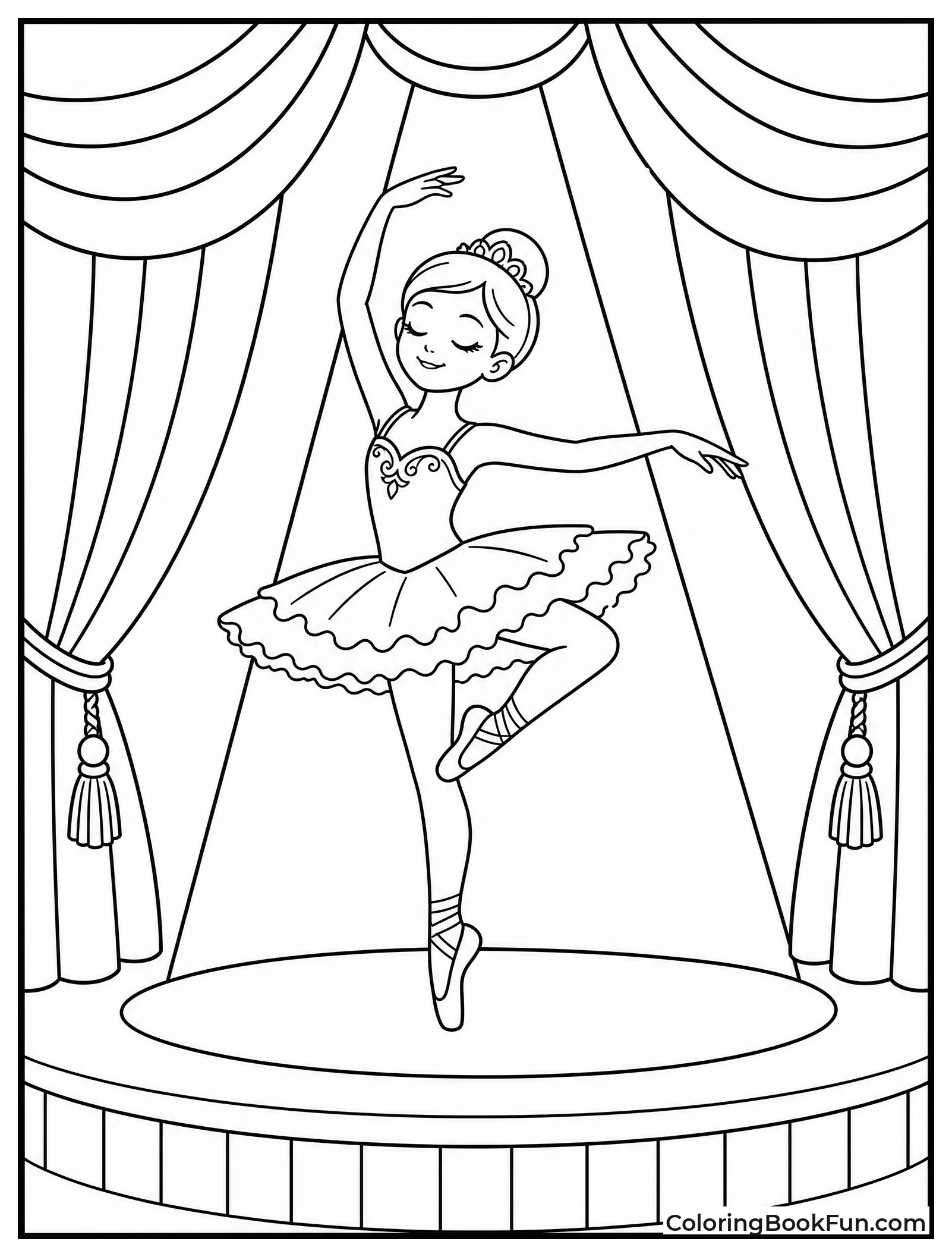 Ballerina Spinning on Stage