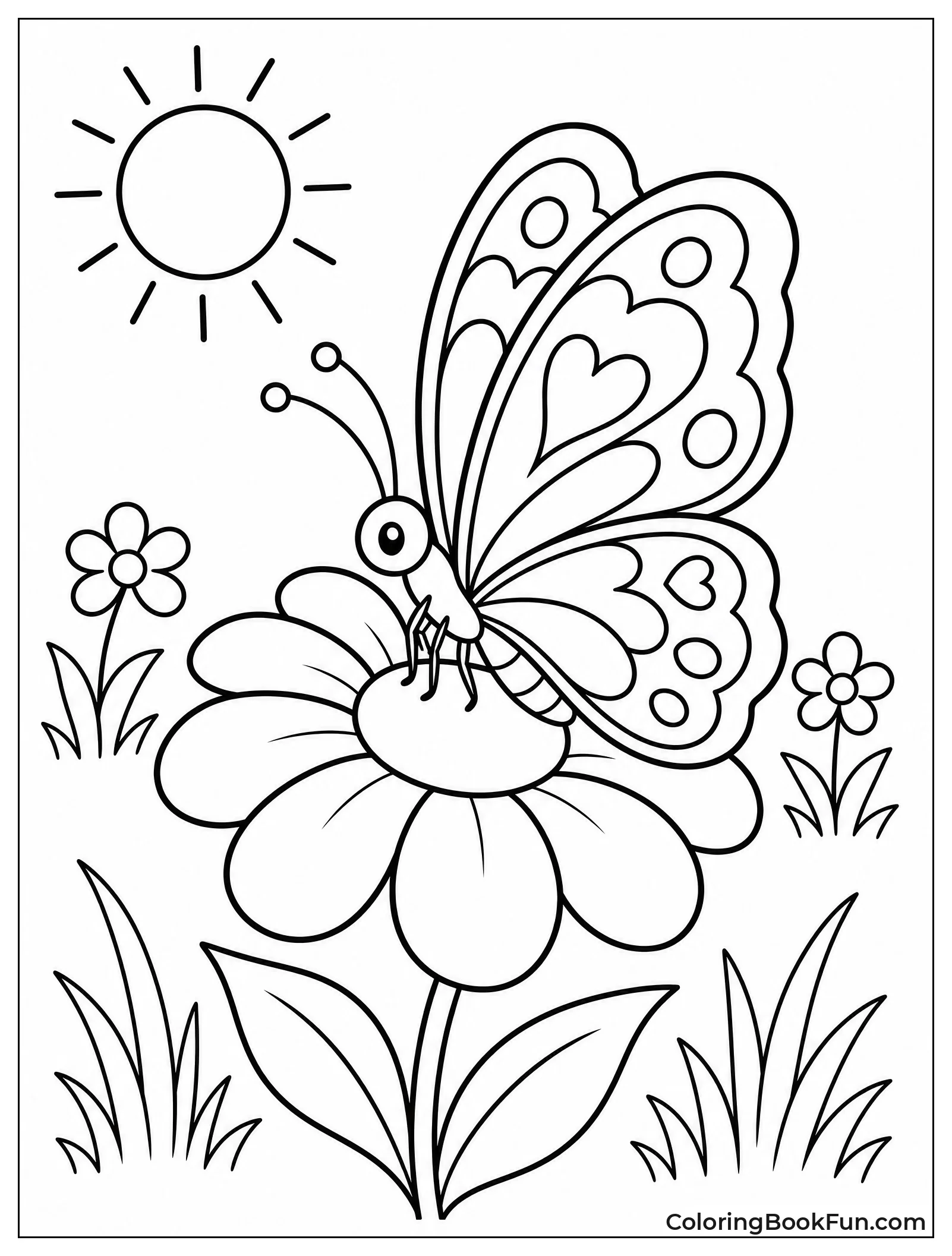 Butterfly Resting on Flower
