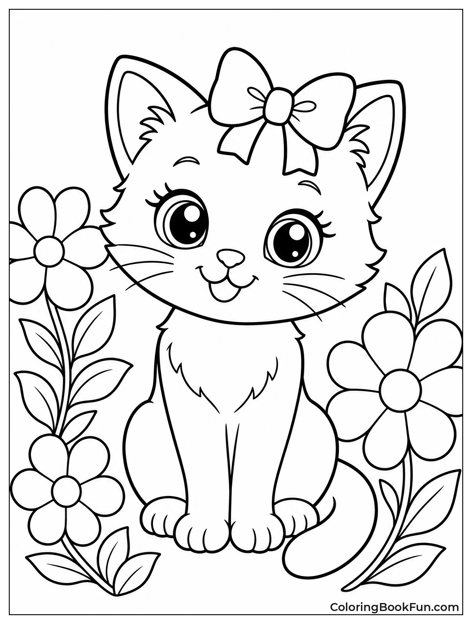 Cute Kitten with Bow