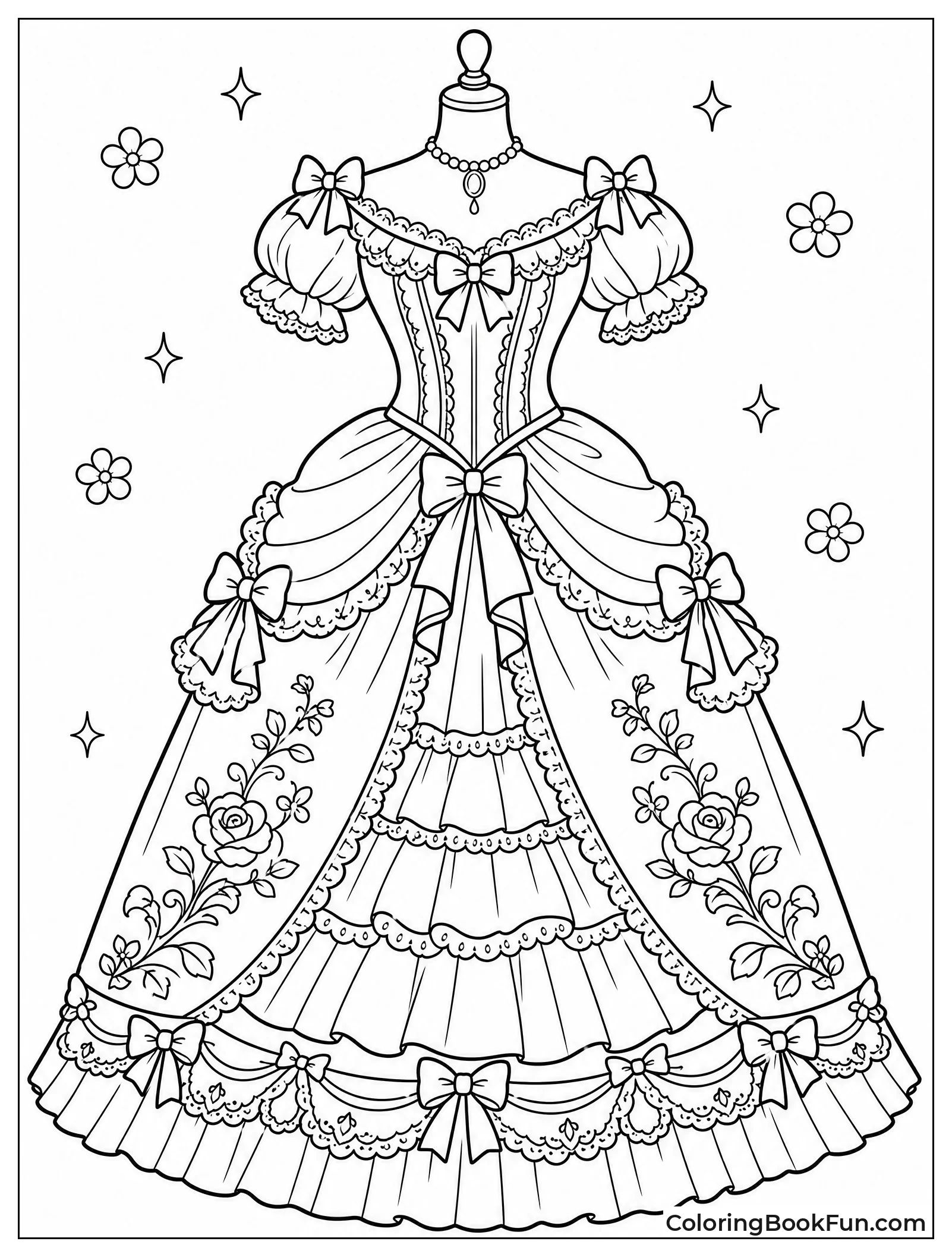 Elegant Gown with Lace