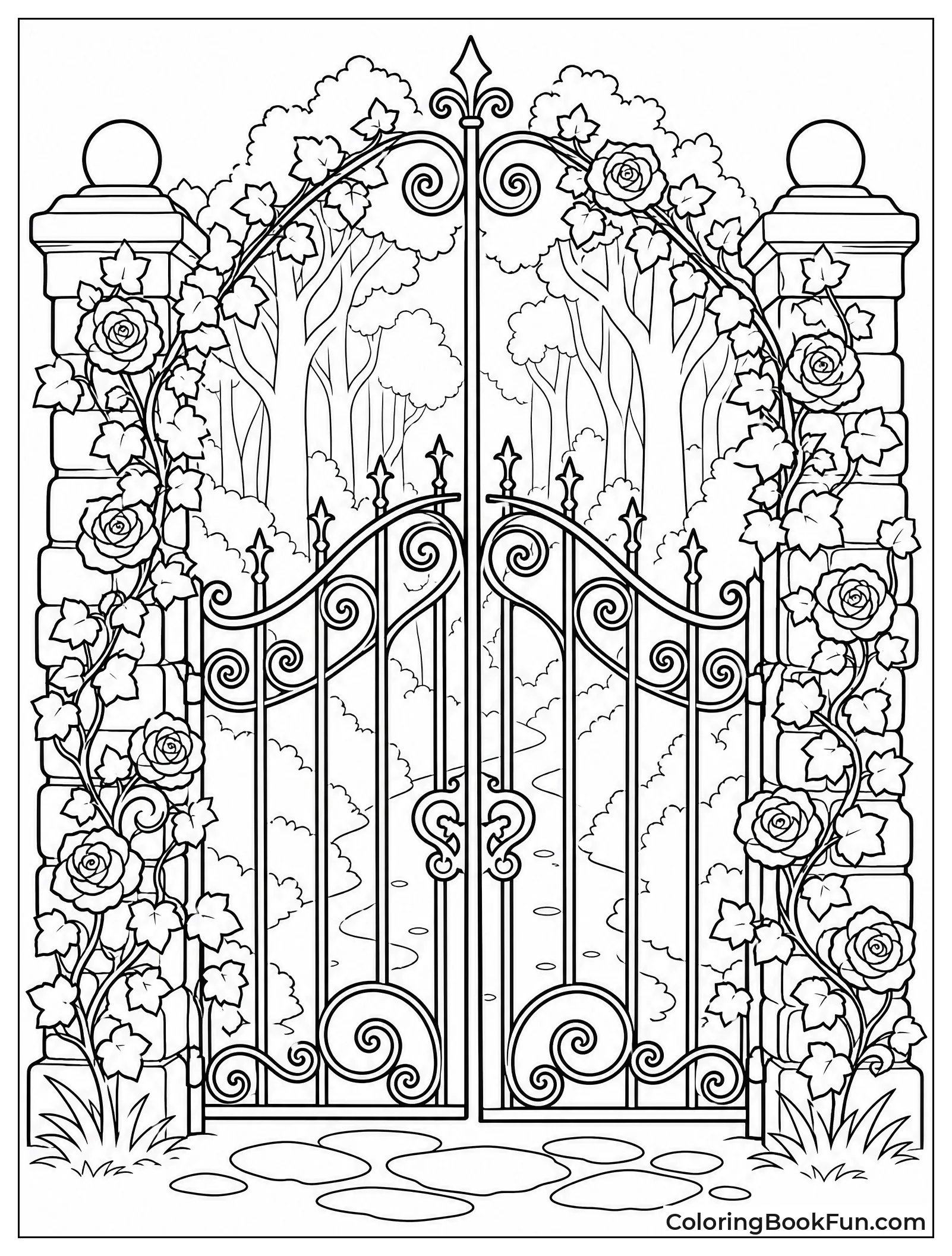 Gate Covered in Roses