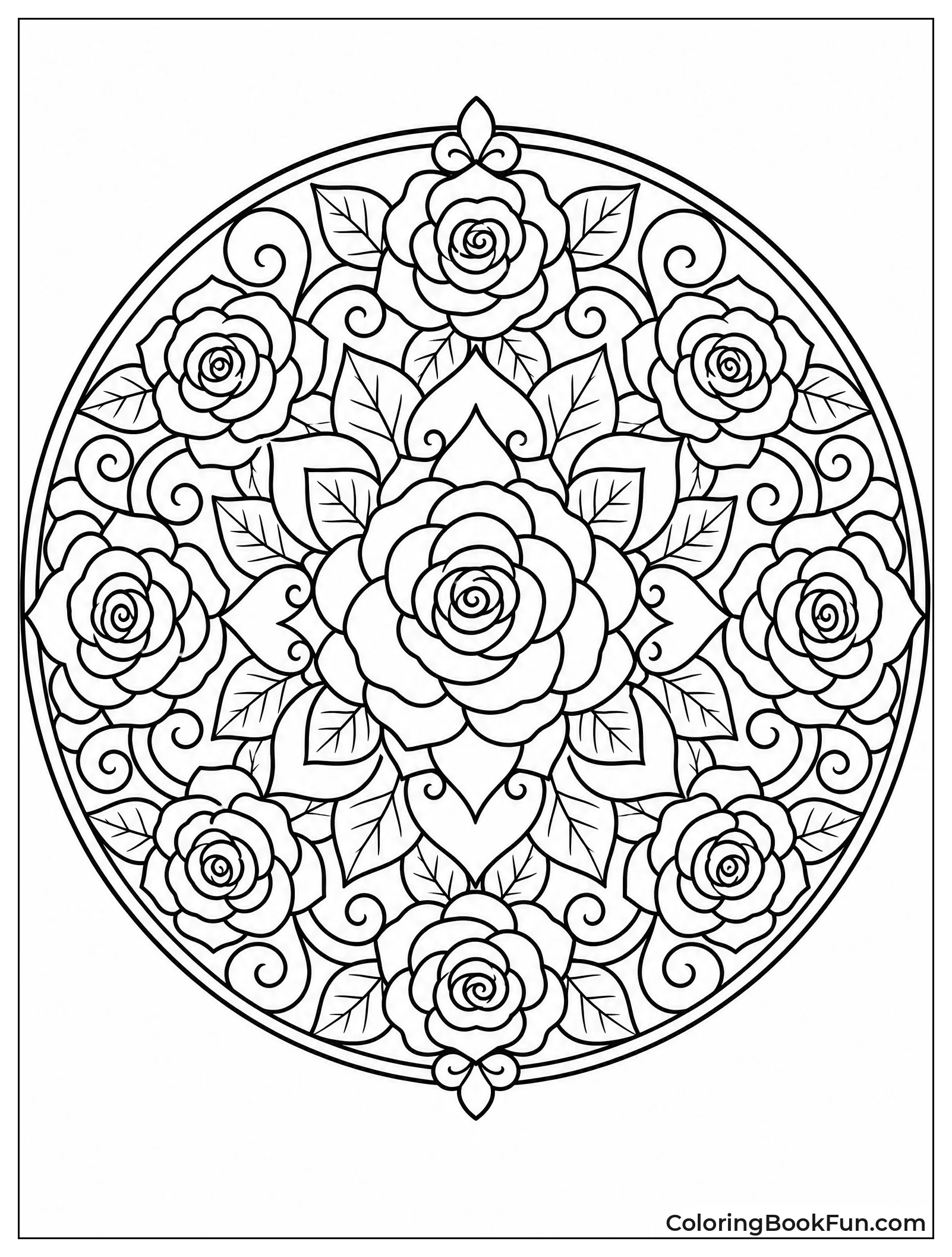 Mandala Made of Roses