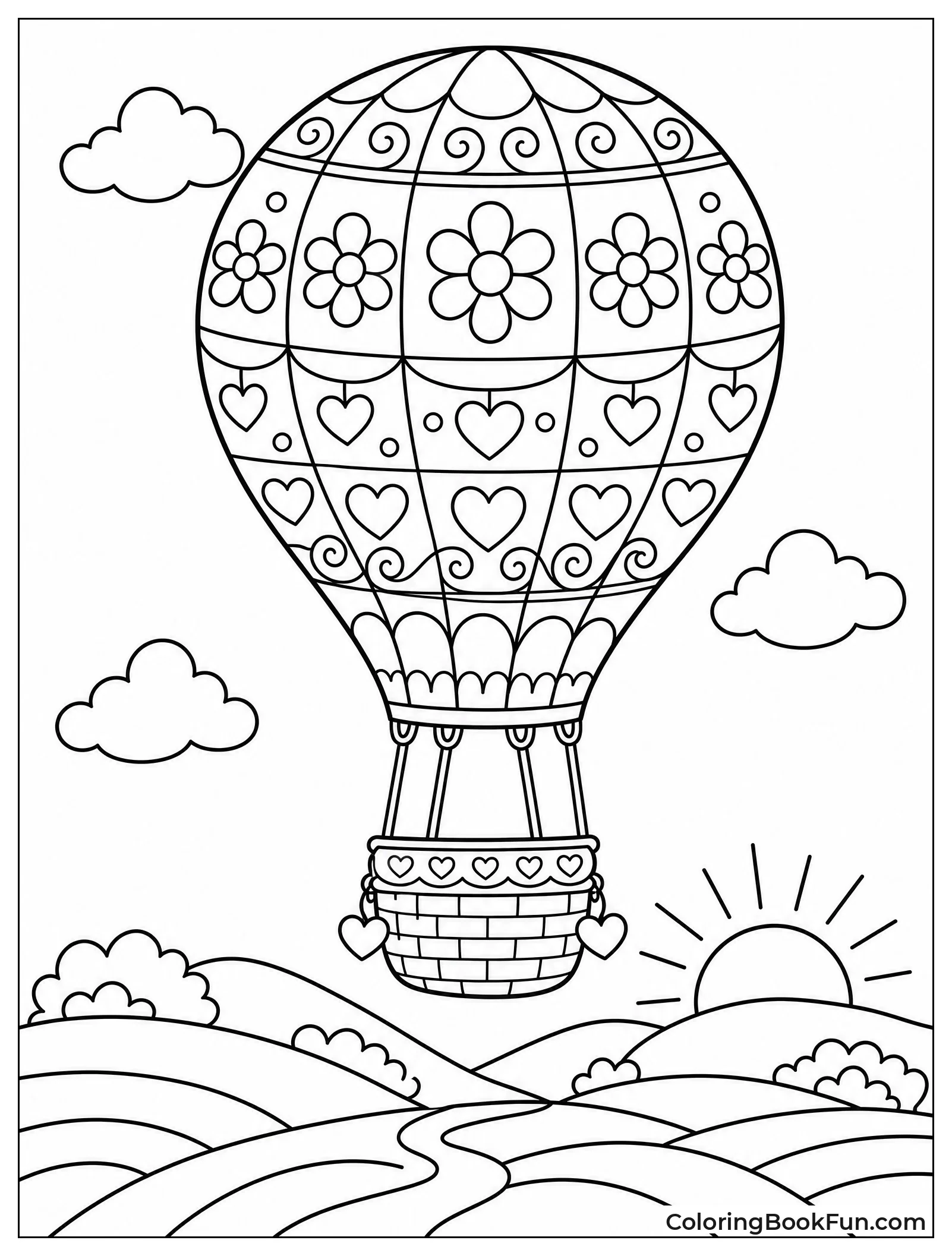 Balloon Floating at Sunset
