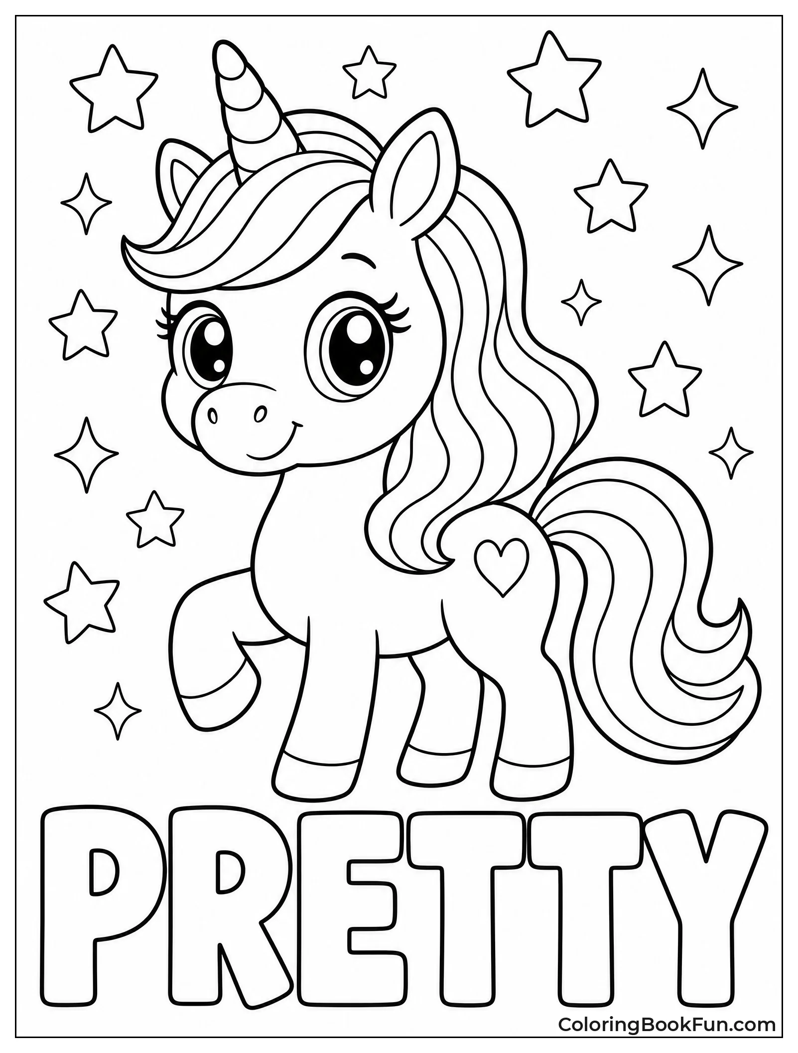 Magical Unicorn with Stars