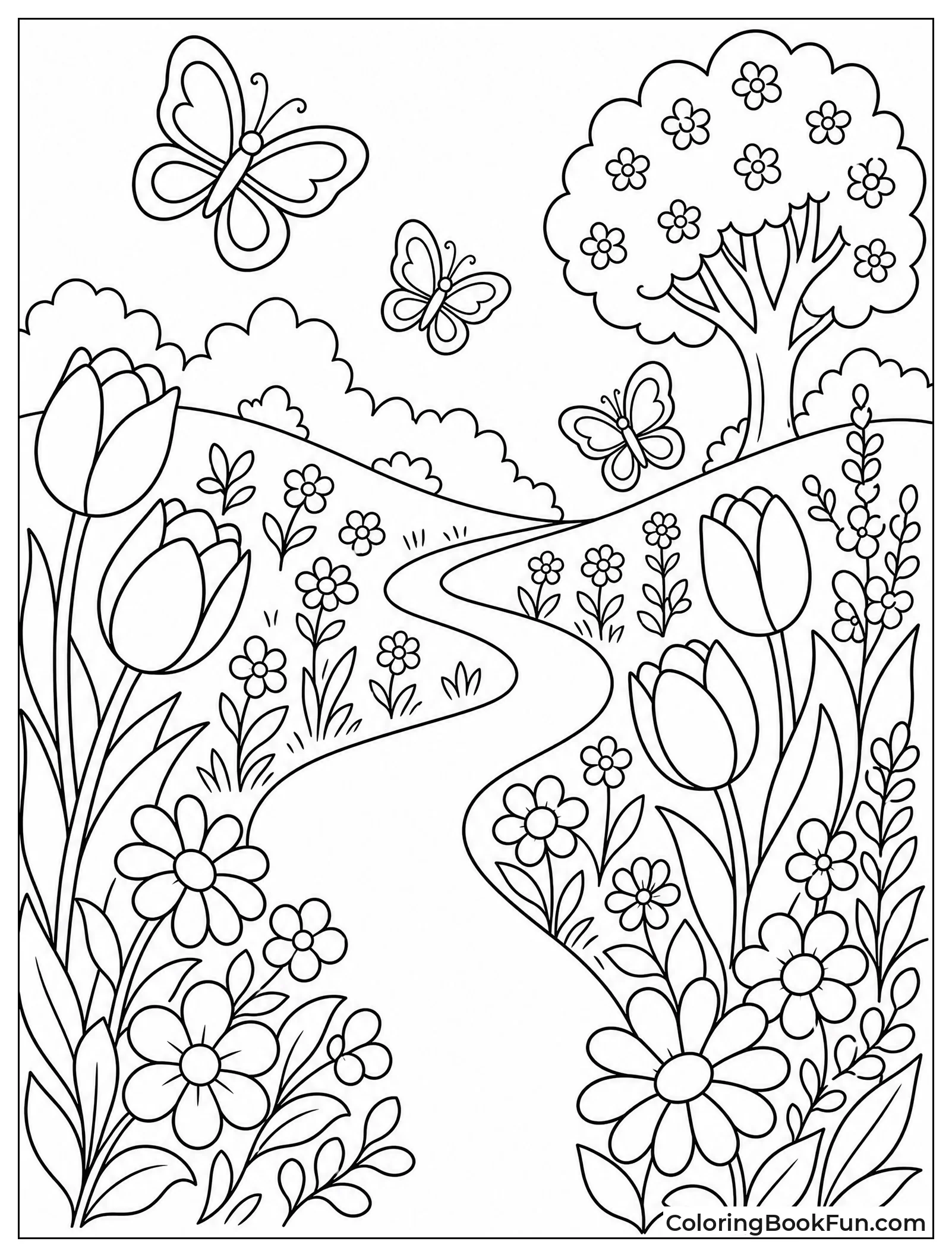 Wildflowers in Spring Field