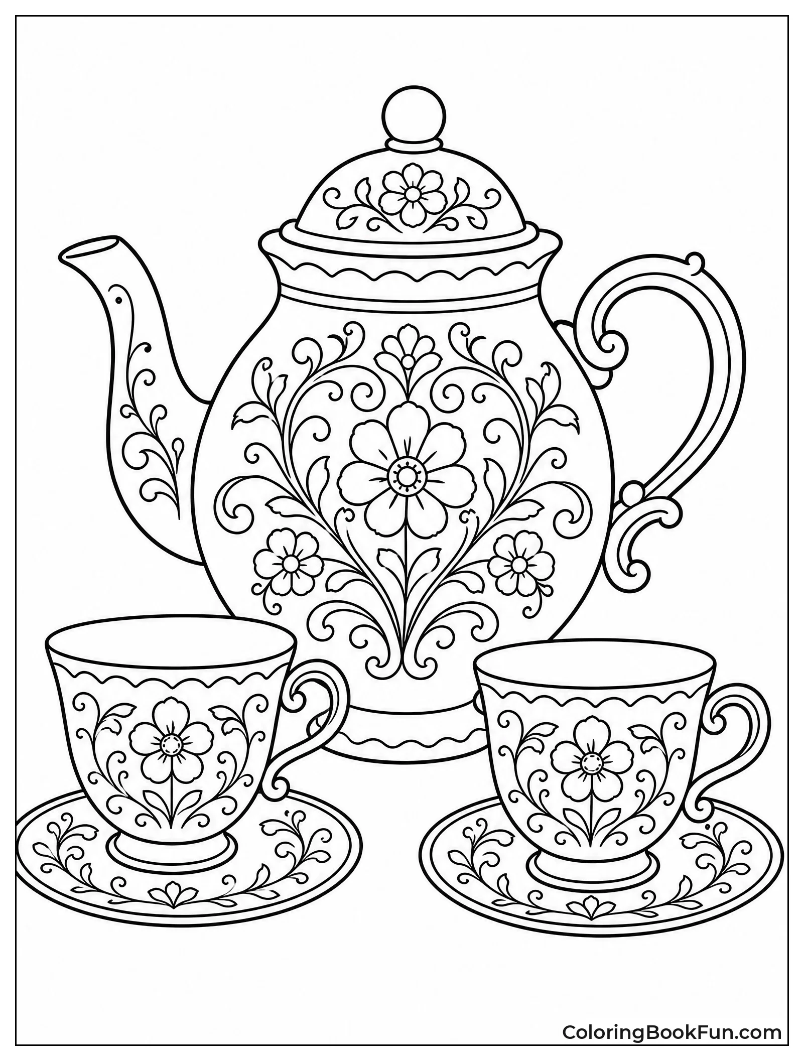Elegant Victorian Tea Set