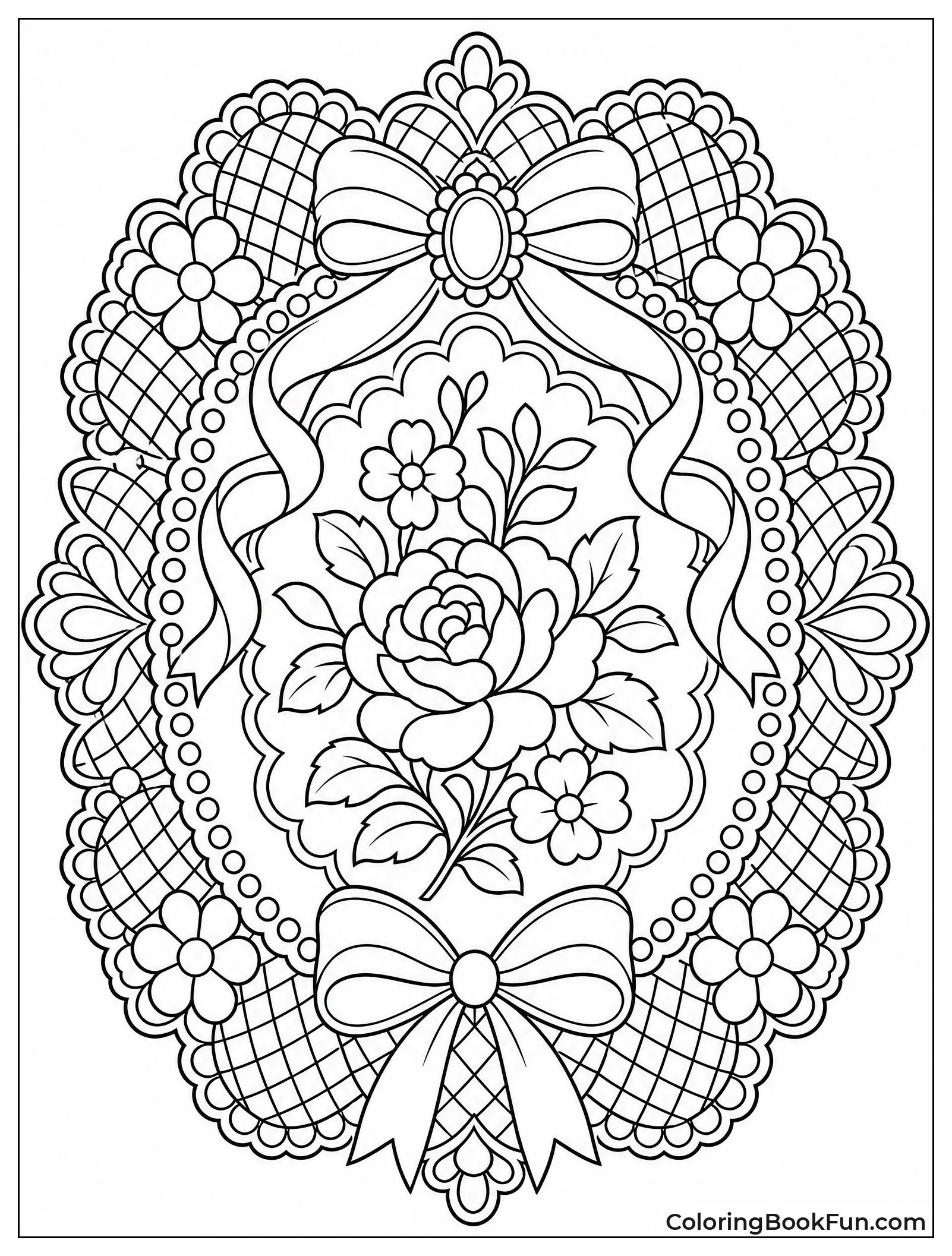 Vintage Lace with Flowers