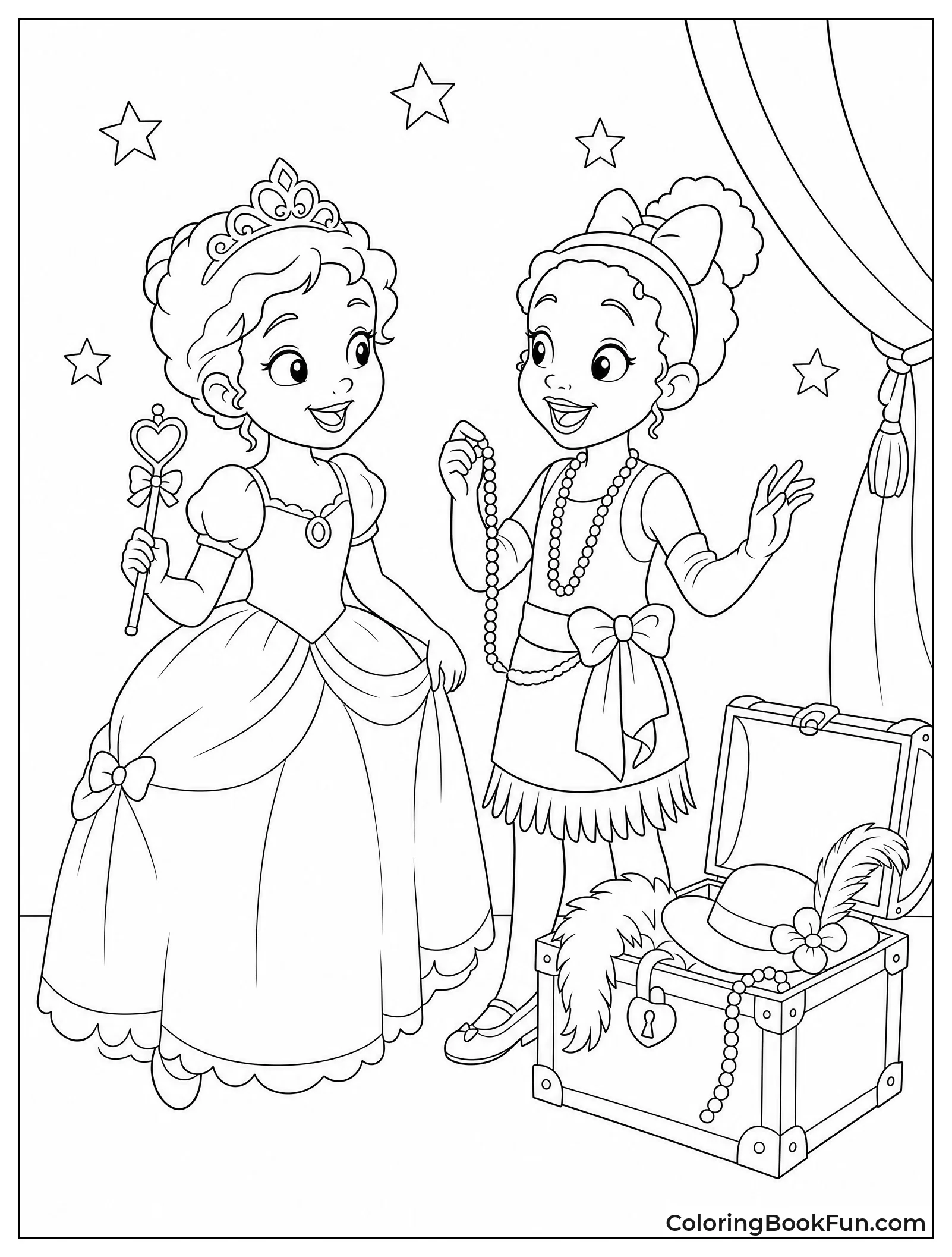 Girls Playing Dress Up