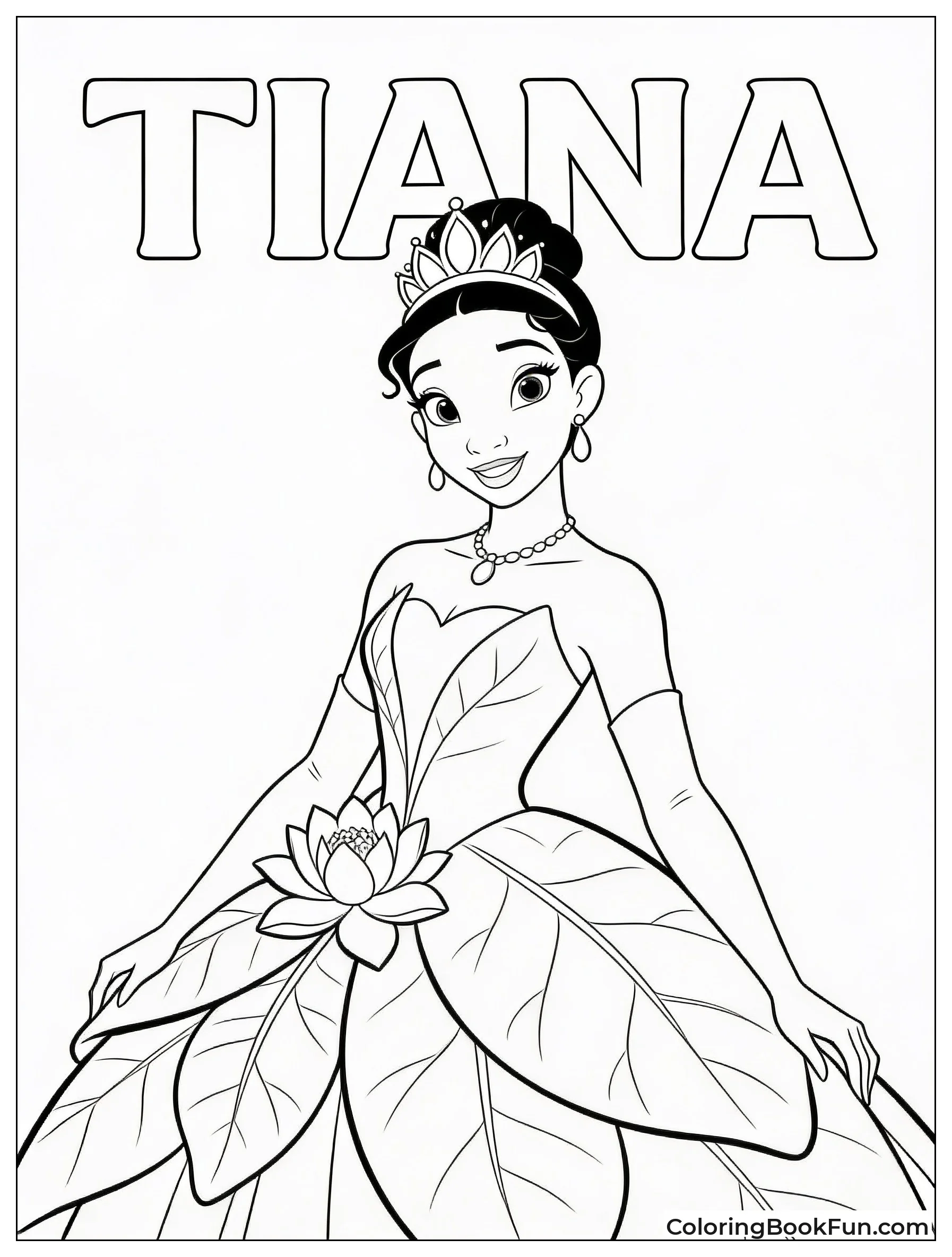 Tiana Wearing Green Princess Gown