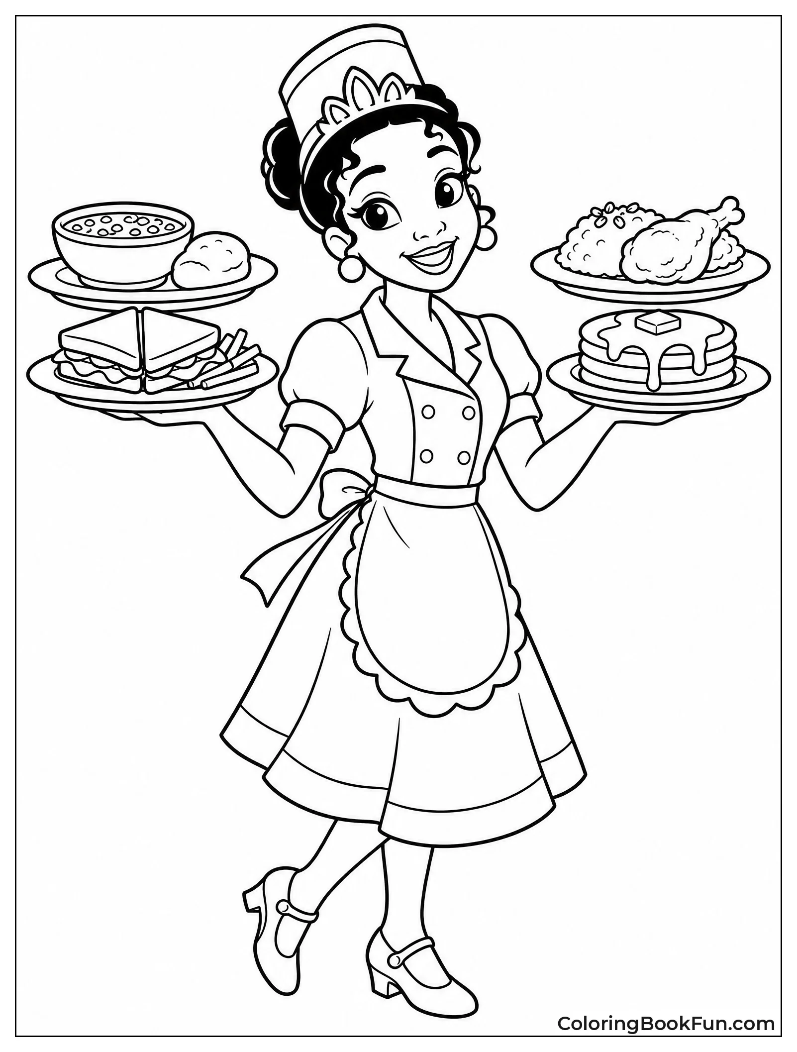Tiana Balancing Plates at Work