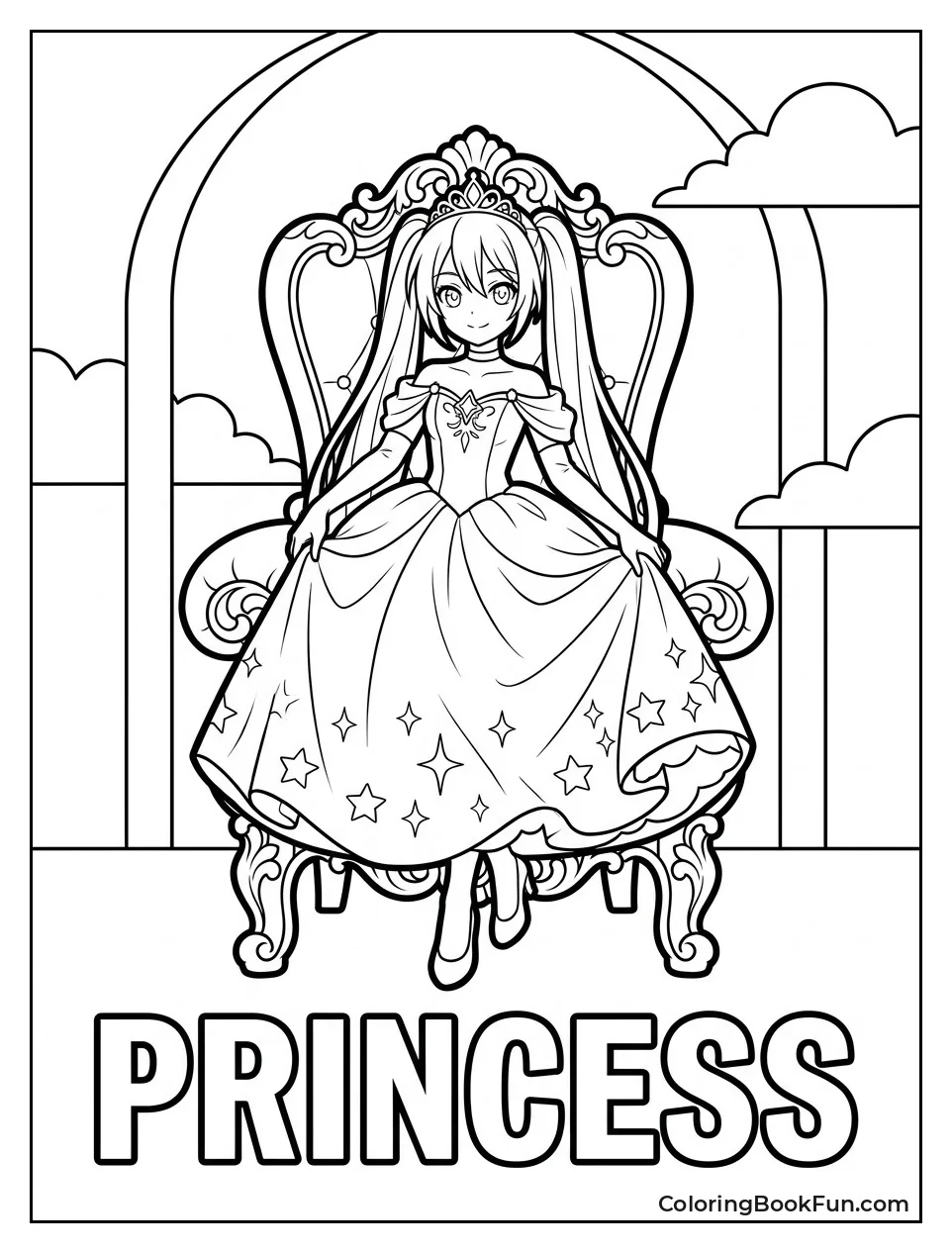Princess Miku Curtsies on Throne