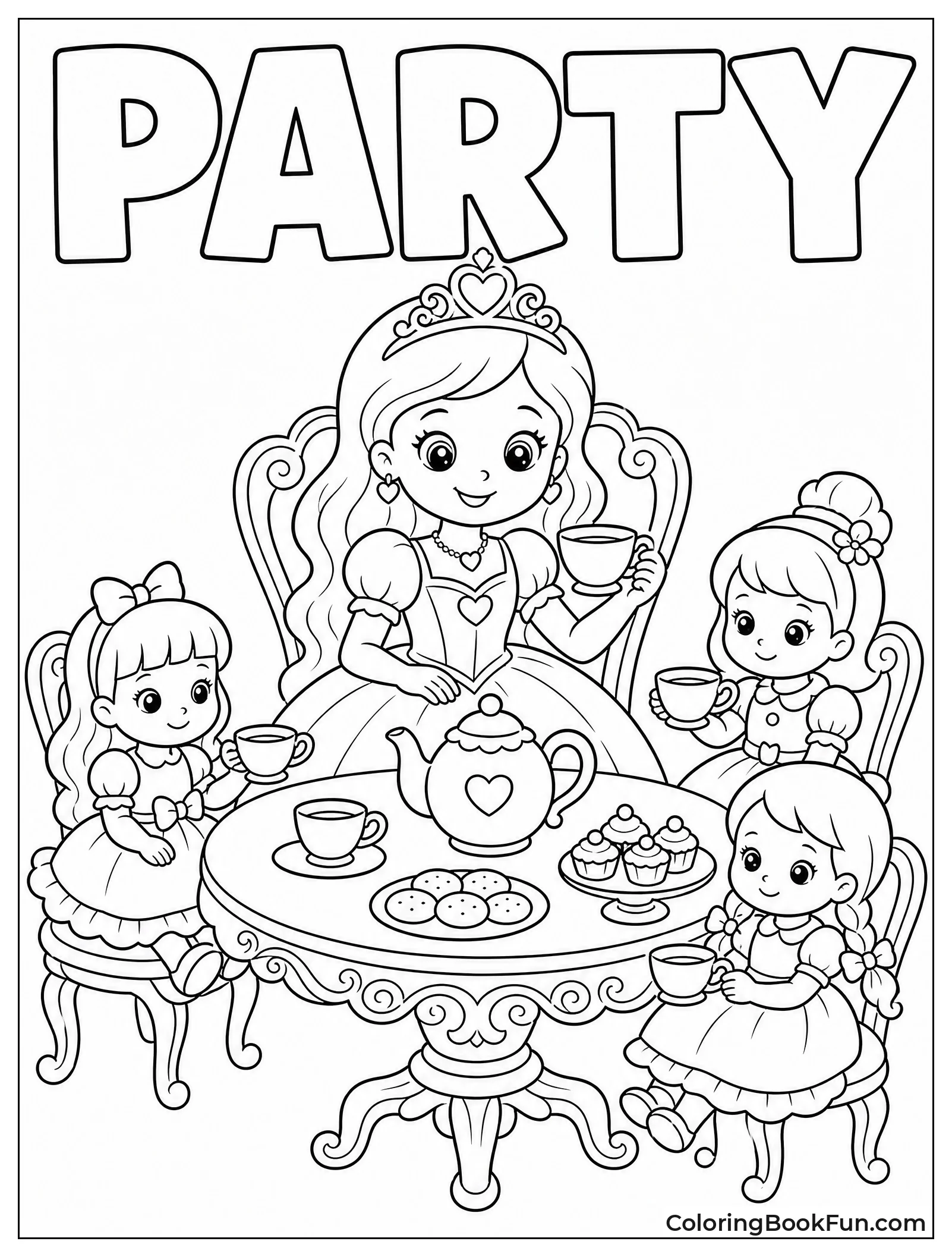 Princess Sits at Golden Table