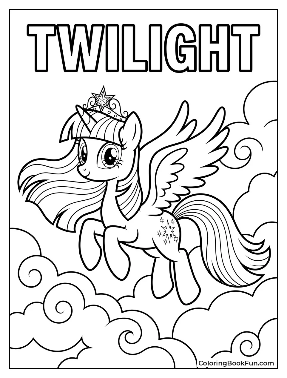 Princess Twilight Standing in Clouds