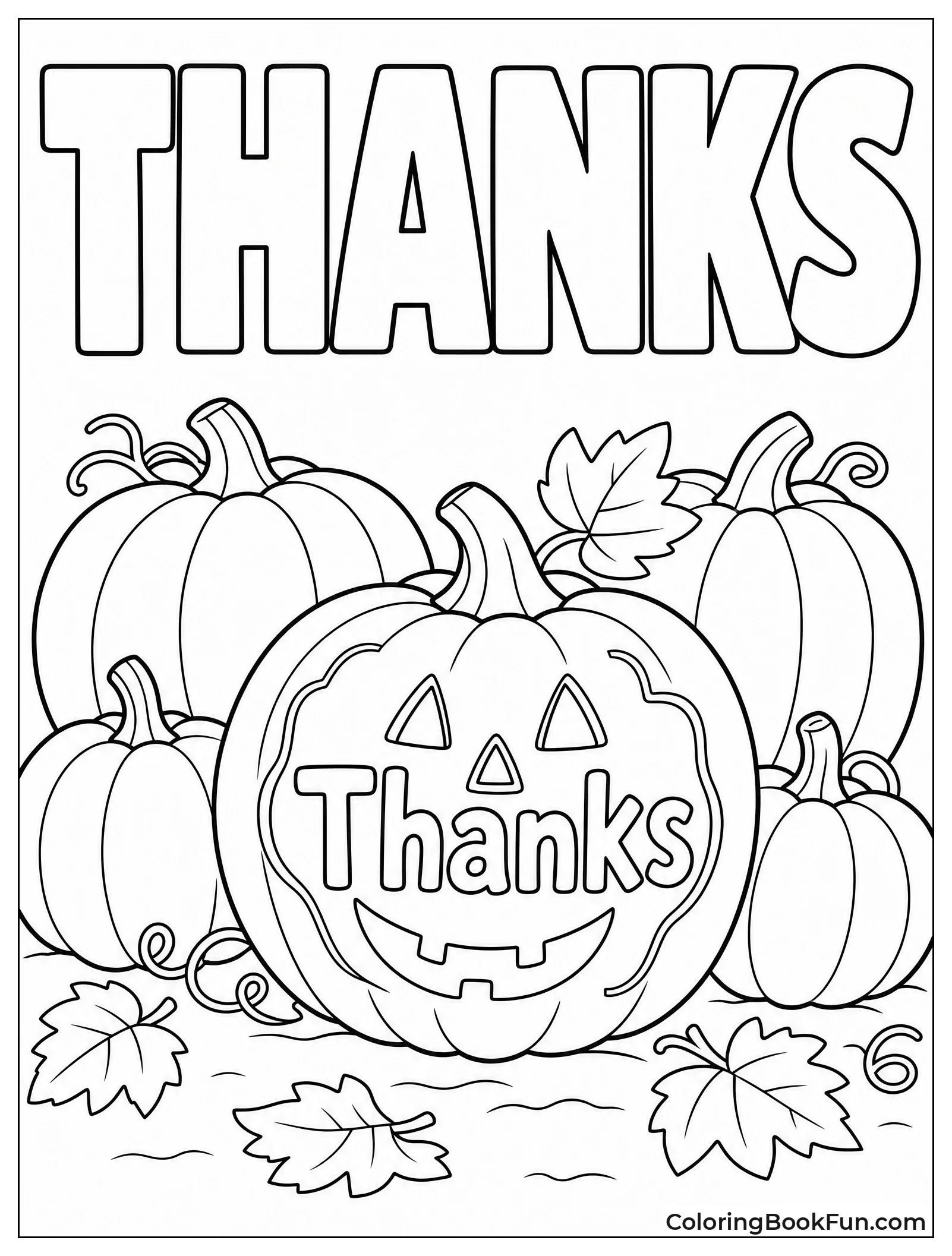 Pumpkin Carved with Thanks
