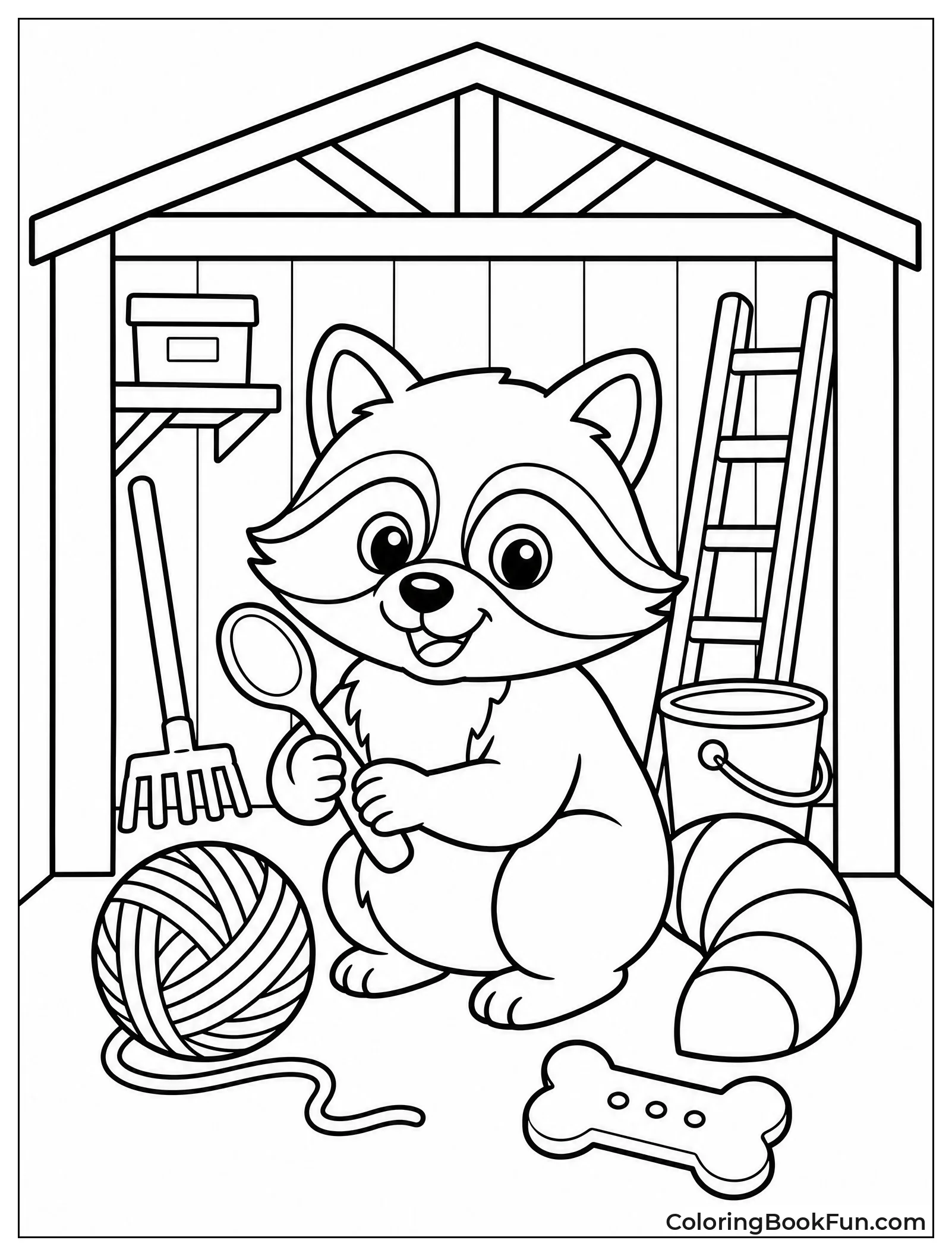 Raccoon Hoarding Shiny Items