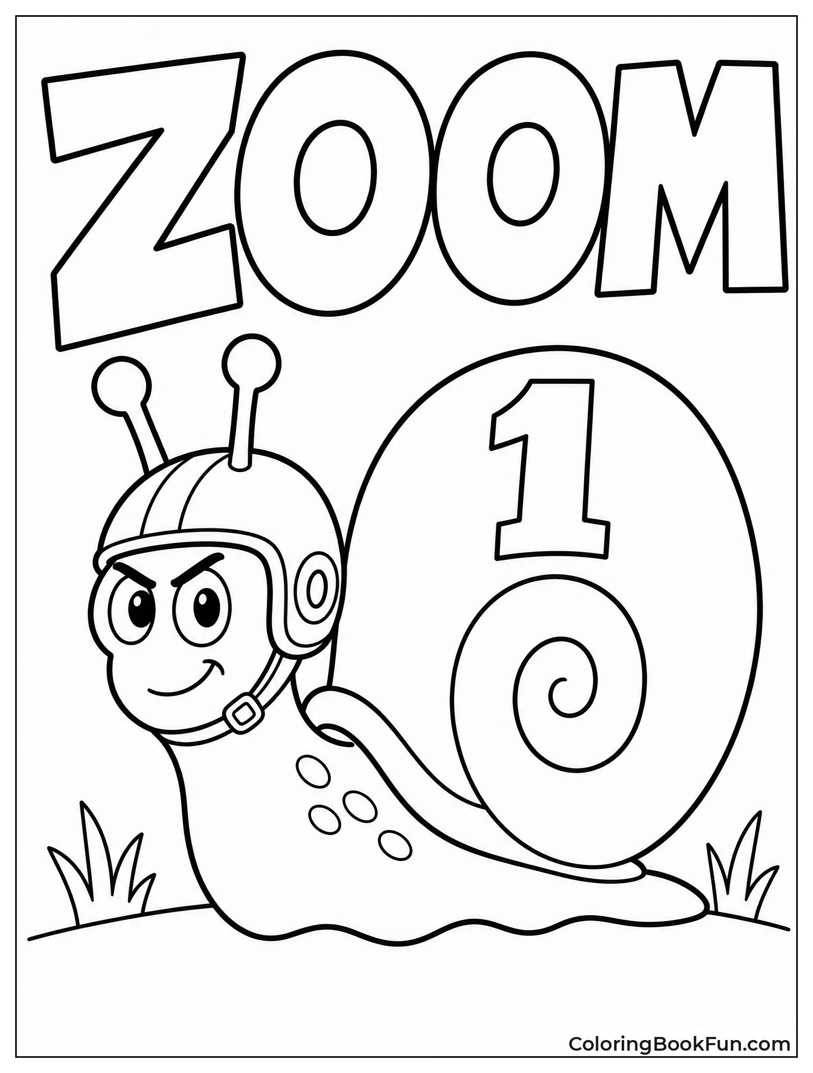 Racing Snail Wears Tiny Helmet
