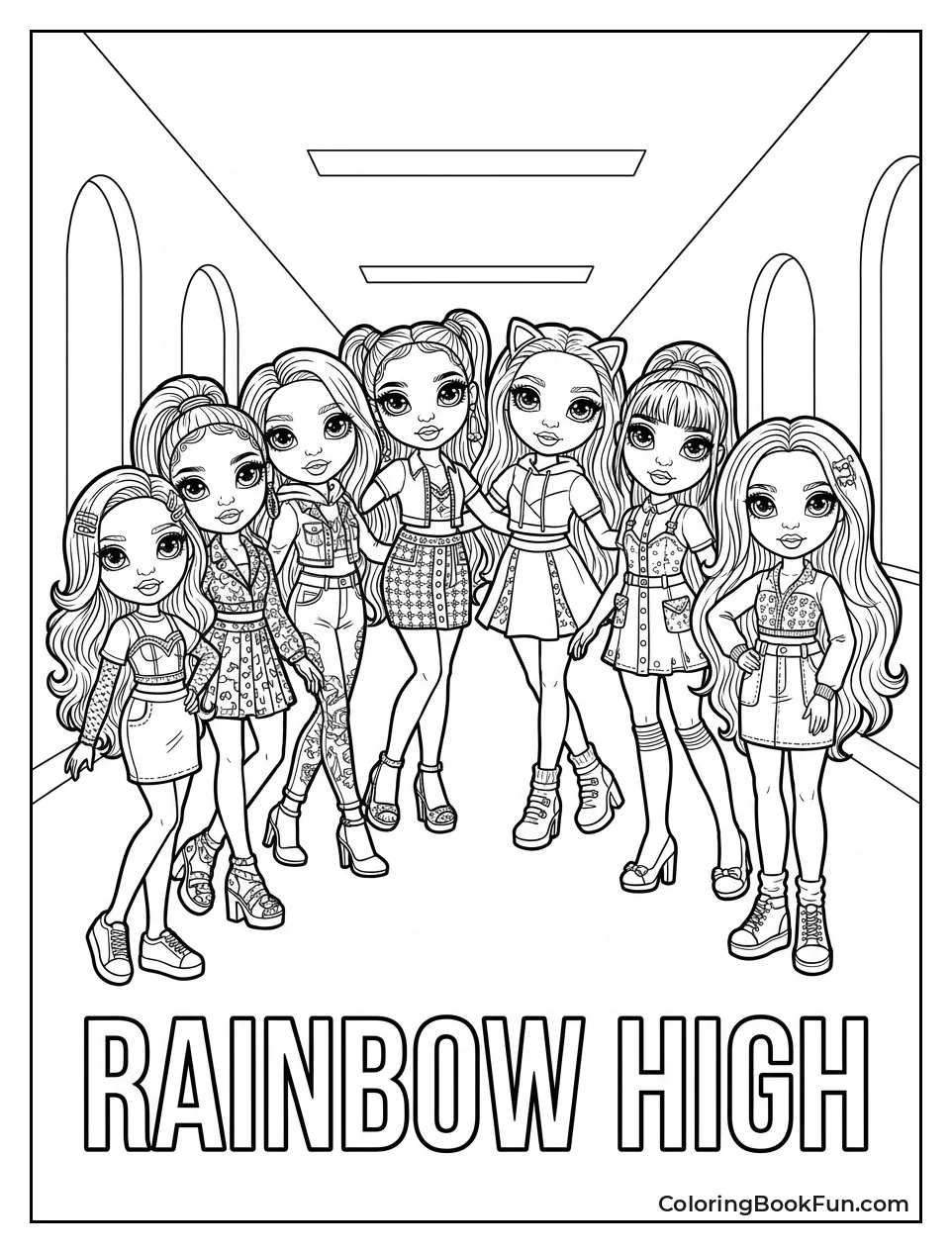 Group of Eight Friends Together