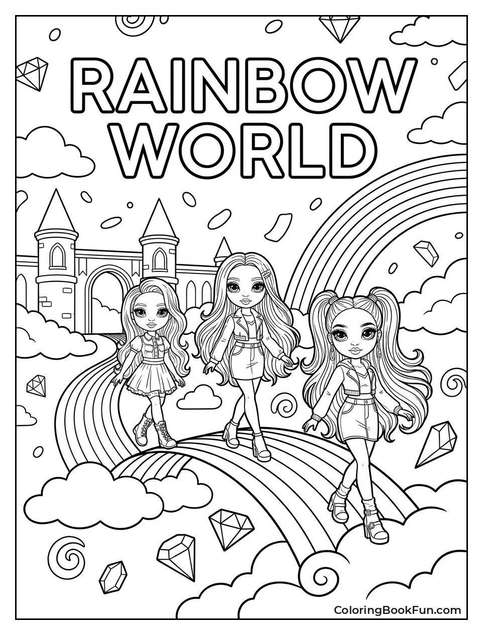 Kids Exploring Magical Rainbow World