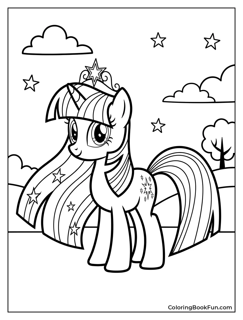 Rainbow Power Twilight with Long Hair