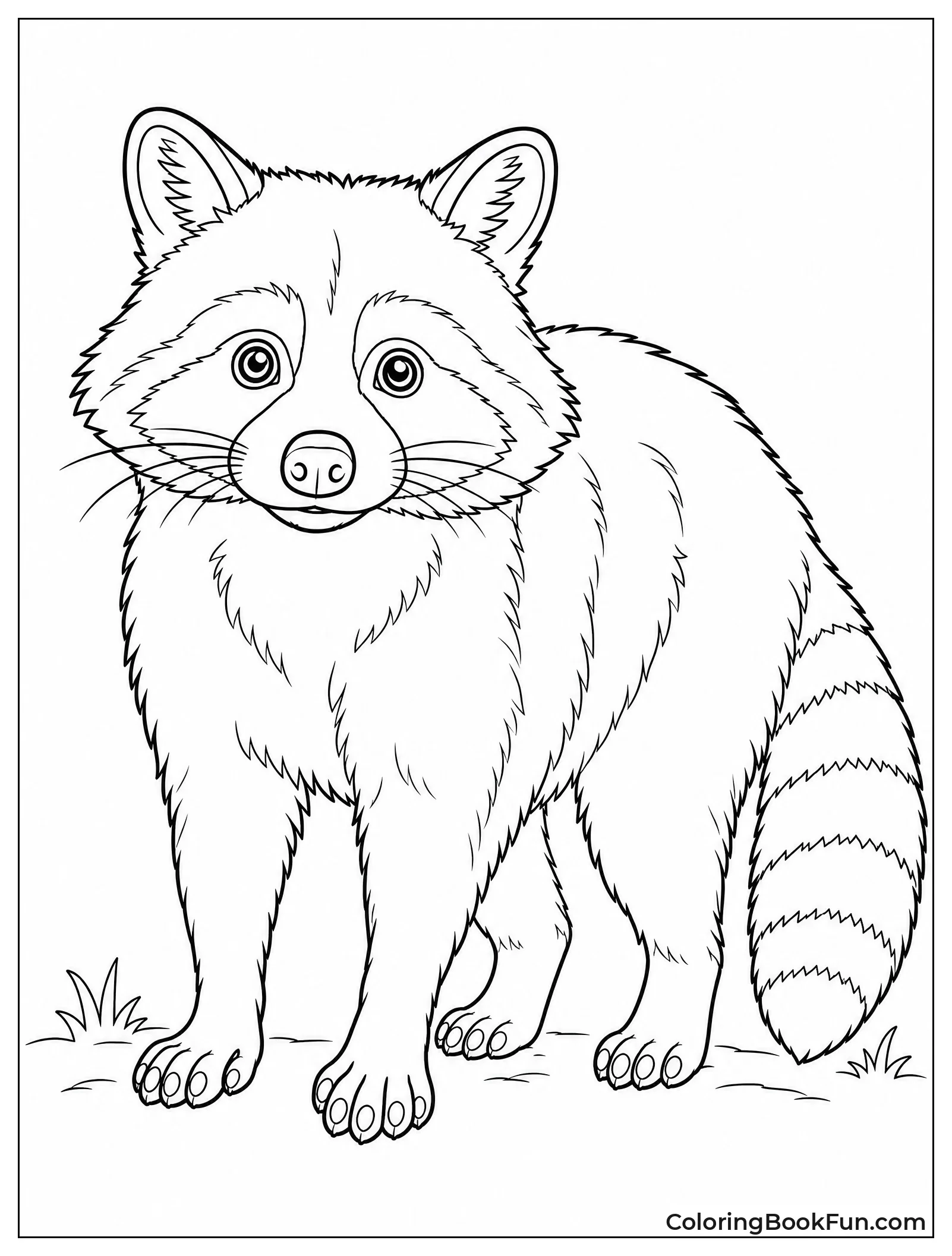 Lifelike Full Body Raccoon