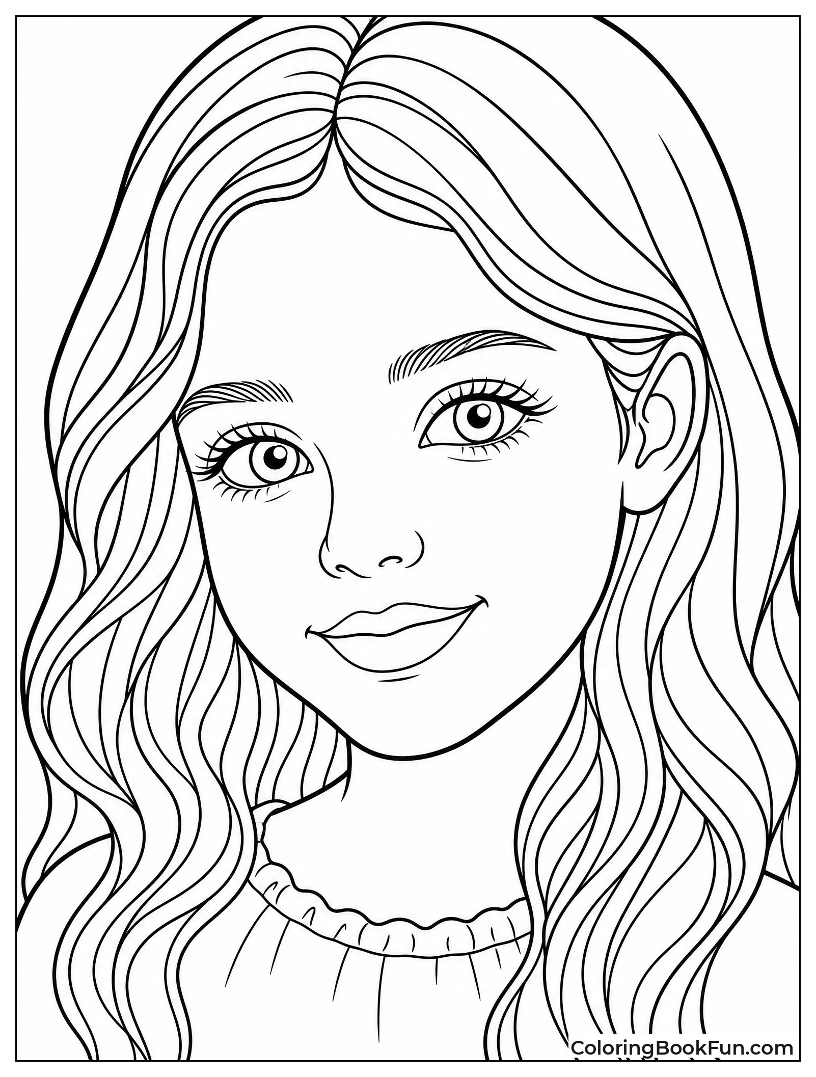 Close Up Realistic Girl Face