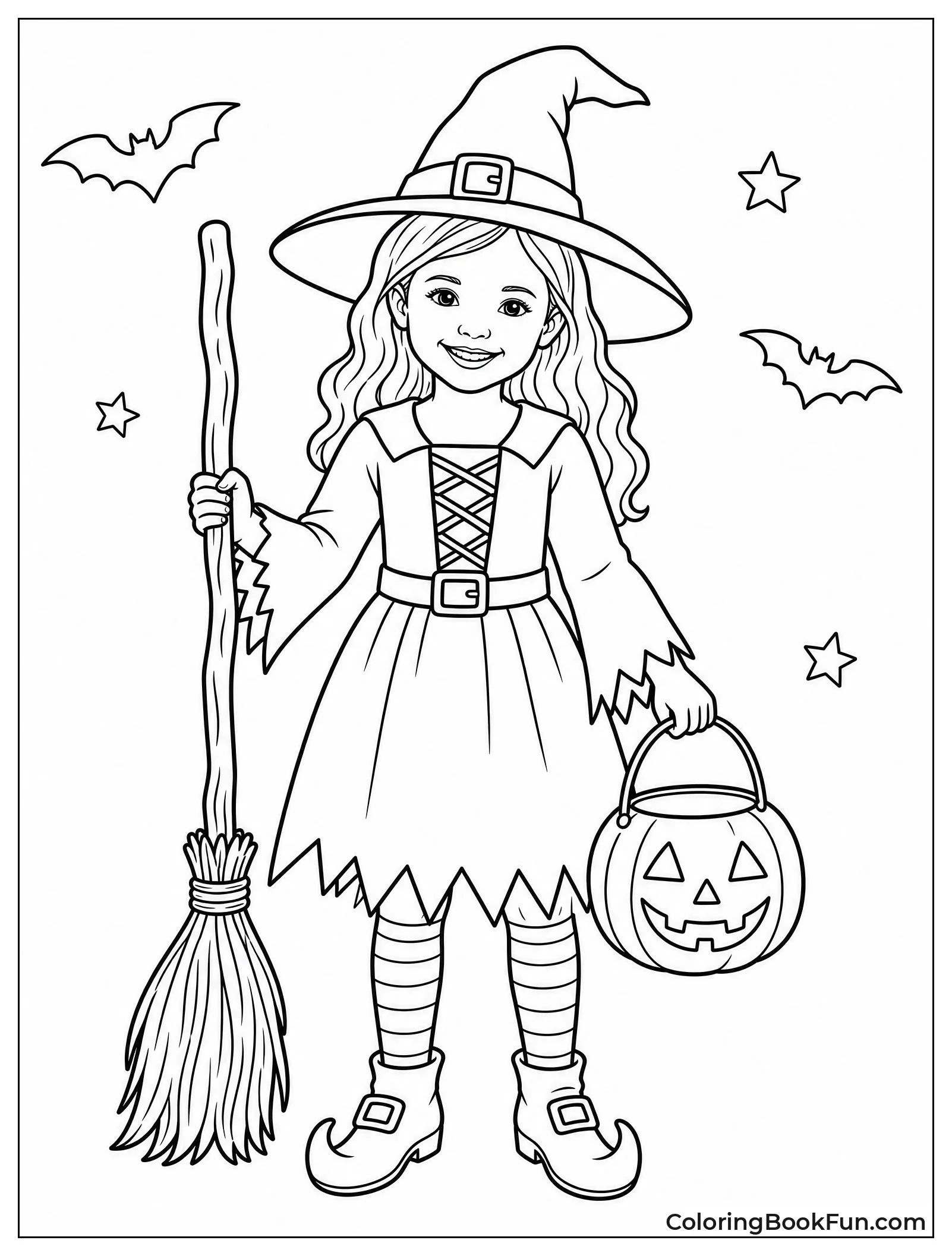 Girl Dressed as Witch