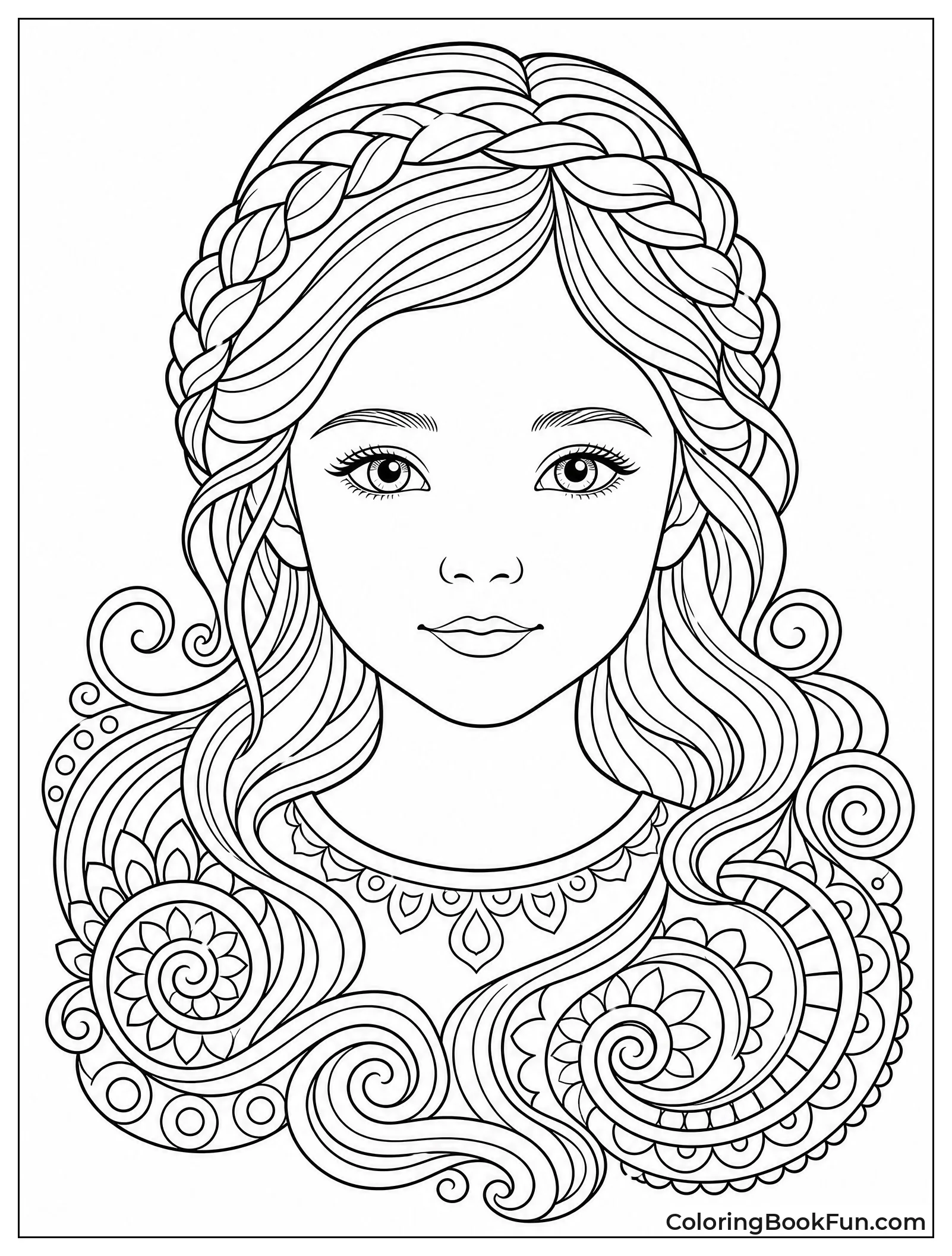 Girl with Patterned Hair
